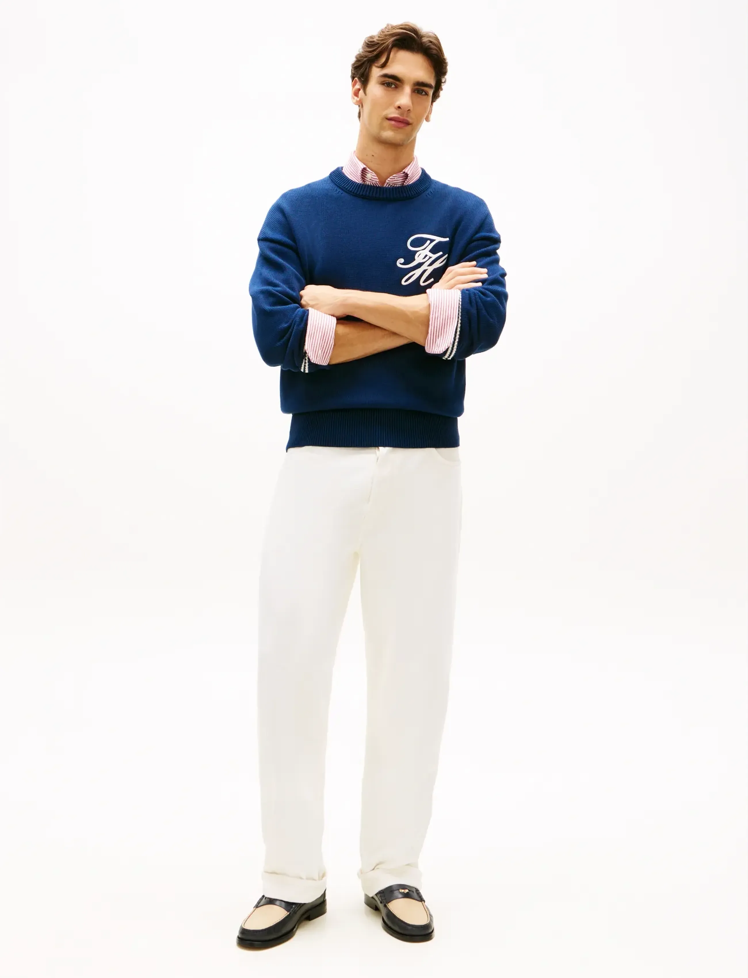 Tommy Hilfiger - CHUNKY COTTON CREW NECK - rundhalsad - carbon navy - 3