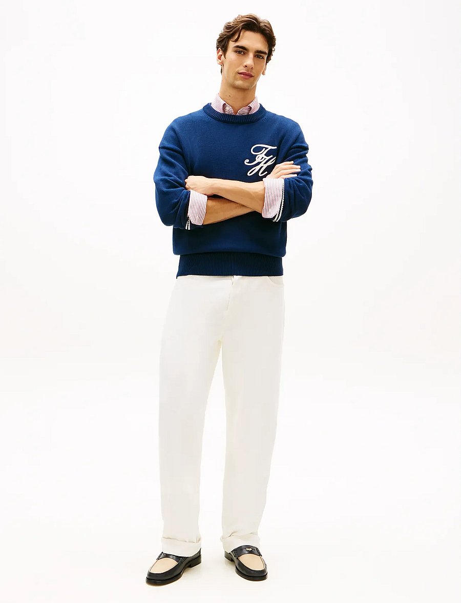 Tommy Hilfiger - CHUNKY COTTON CREW NECK - rundhals - carbon navy - 3