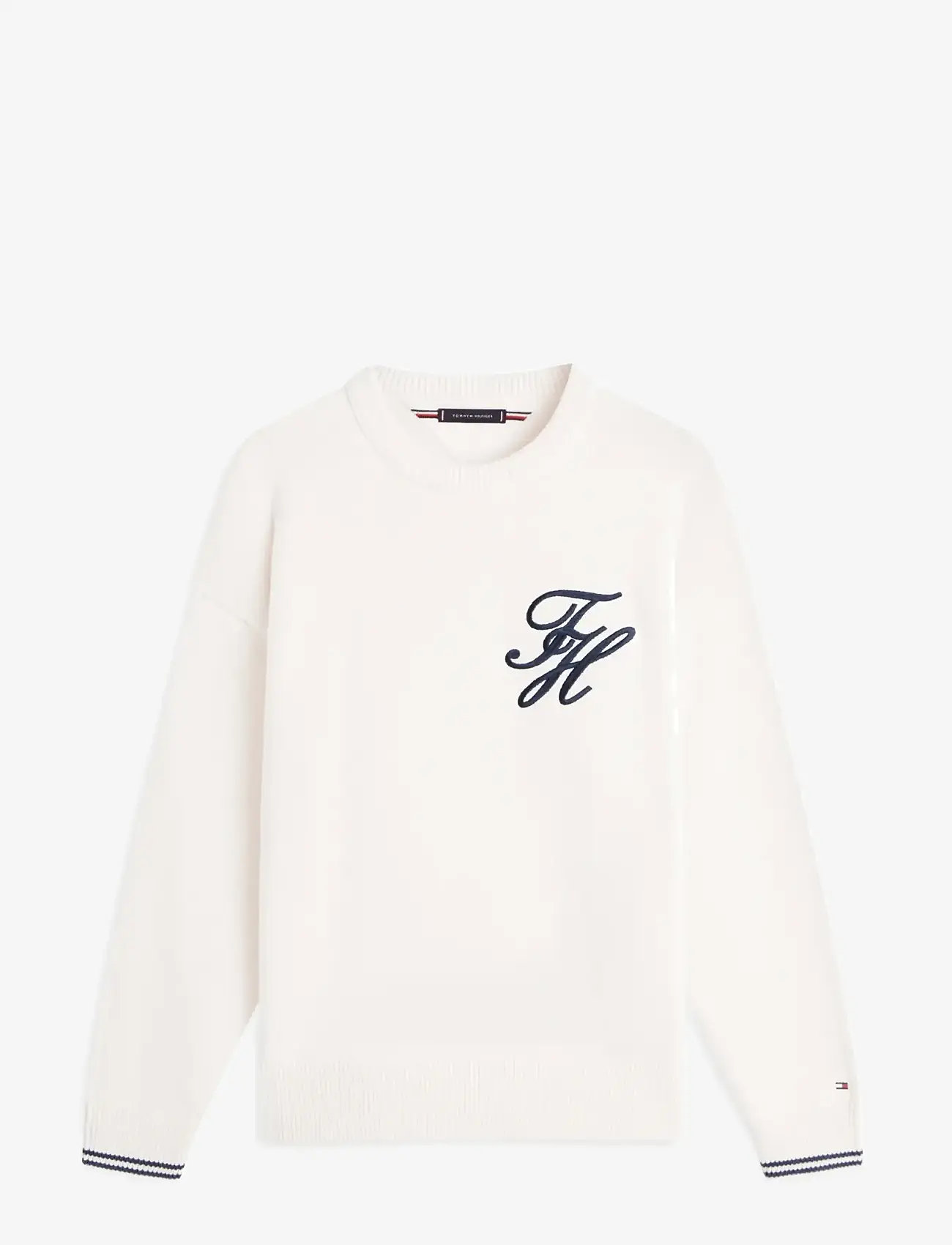 Tommy Hilfiger - CHUNKY COTTON CREW NECK - round necks - ivory petal - 1