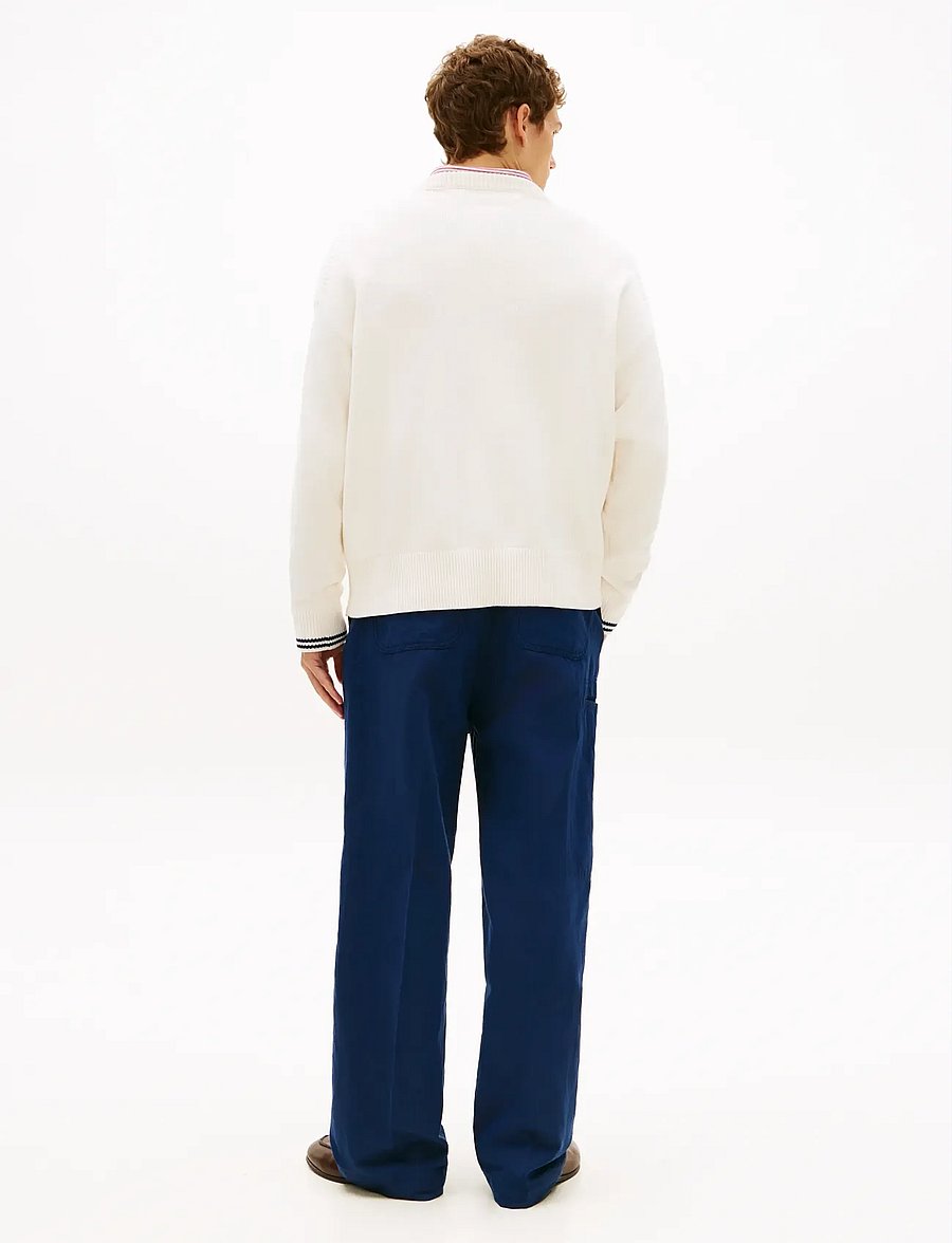 Tommy Hilfiger - CHUNKY COTTON CREW NECK - rundhals - ivory petal - 2