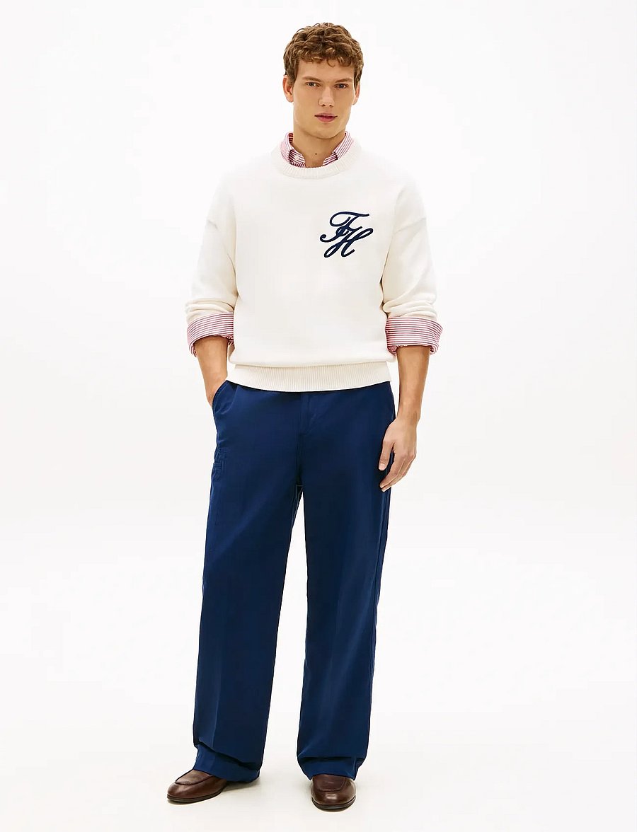 Tommy Hilfiger - CHUNKY COTTON CREW NECK - rundhals - ivory petal - 3