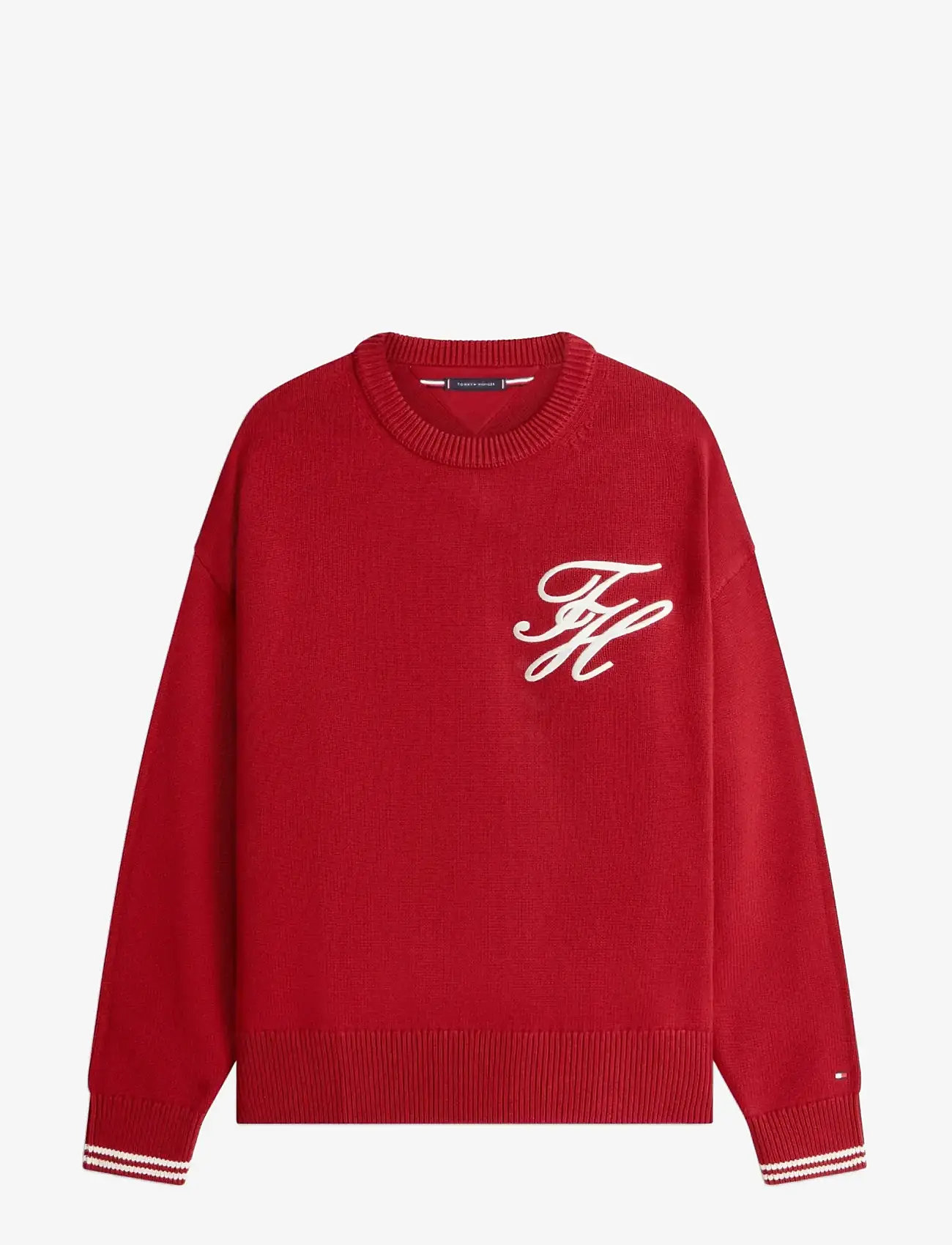 Tommy Hilfiger - CHUNKY COTTON CREW NECK - rund hals - regatta red - 1