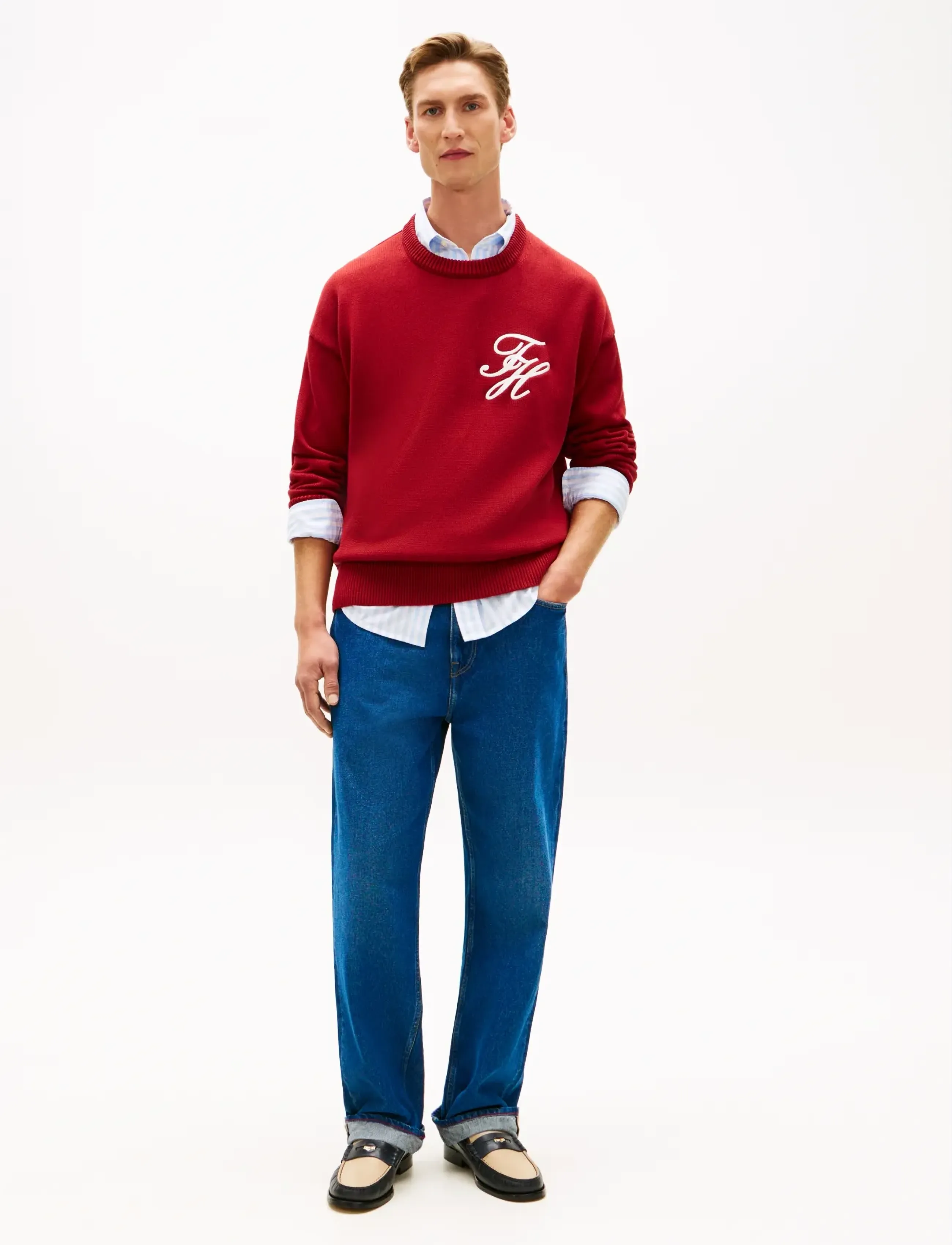Tommy Hilfiger - CHUNKY COTTON CREW NECK - round necks - regatta red - 3