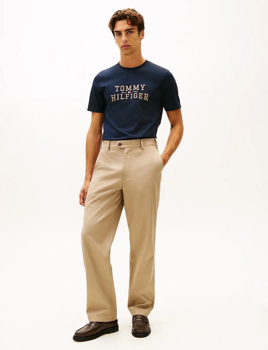 Tommy Hilfiger - ICON INTERLOCK TEE - lühikeste varrukatega t-särgid - desert sky - 3