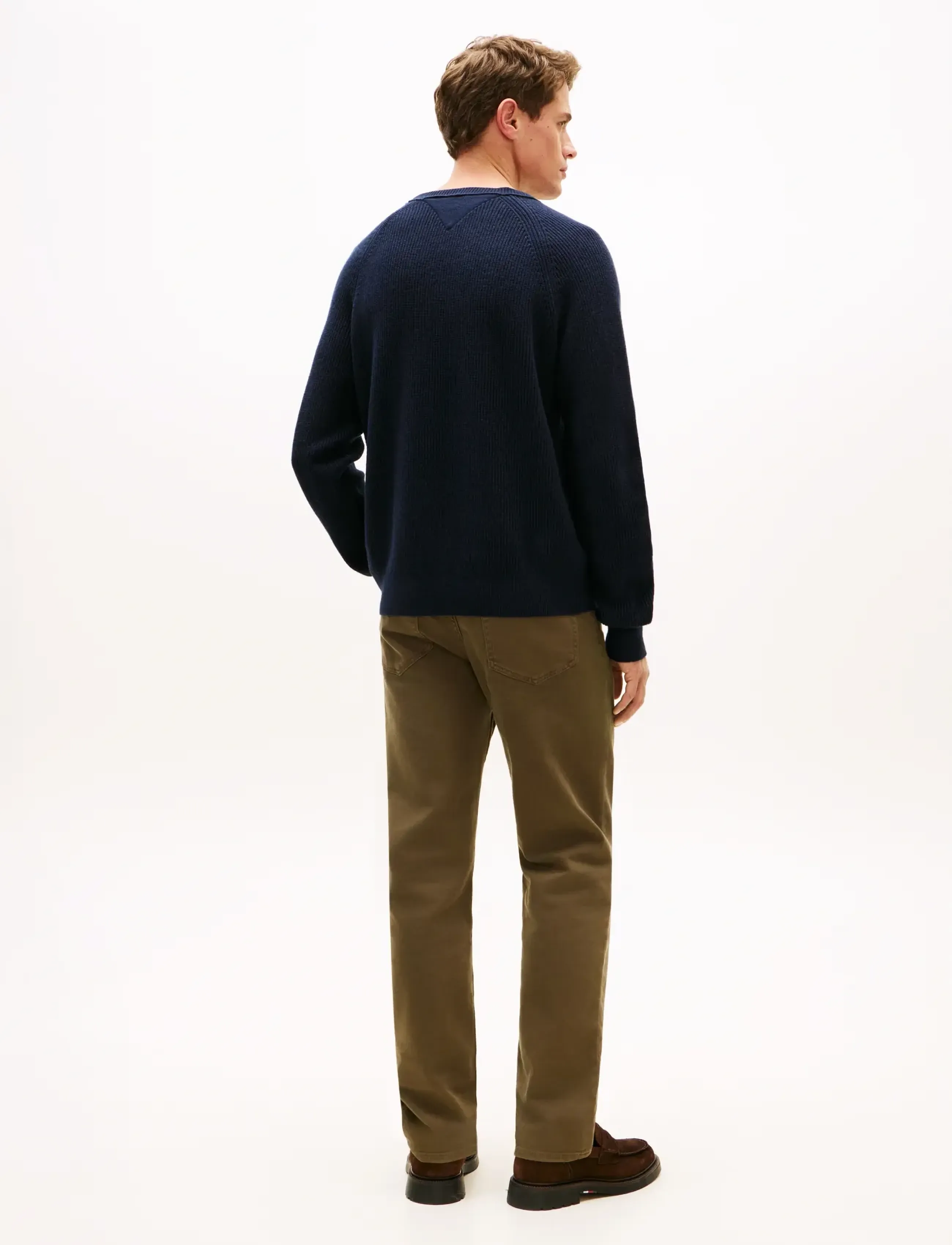 Tommy Hilfiger - FISHERMAN RIB JONNY COLLAR - Ümmarguse kaelusega kudumid - dark night navy - 3