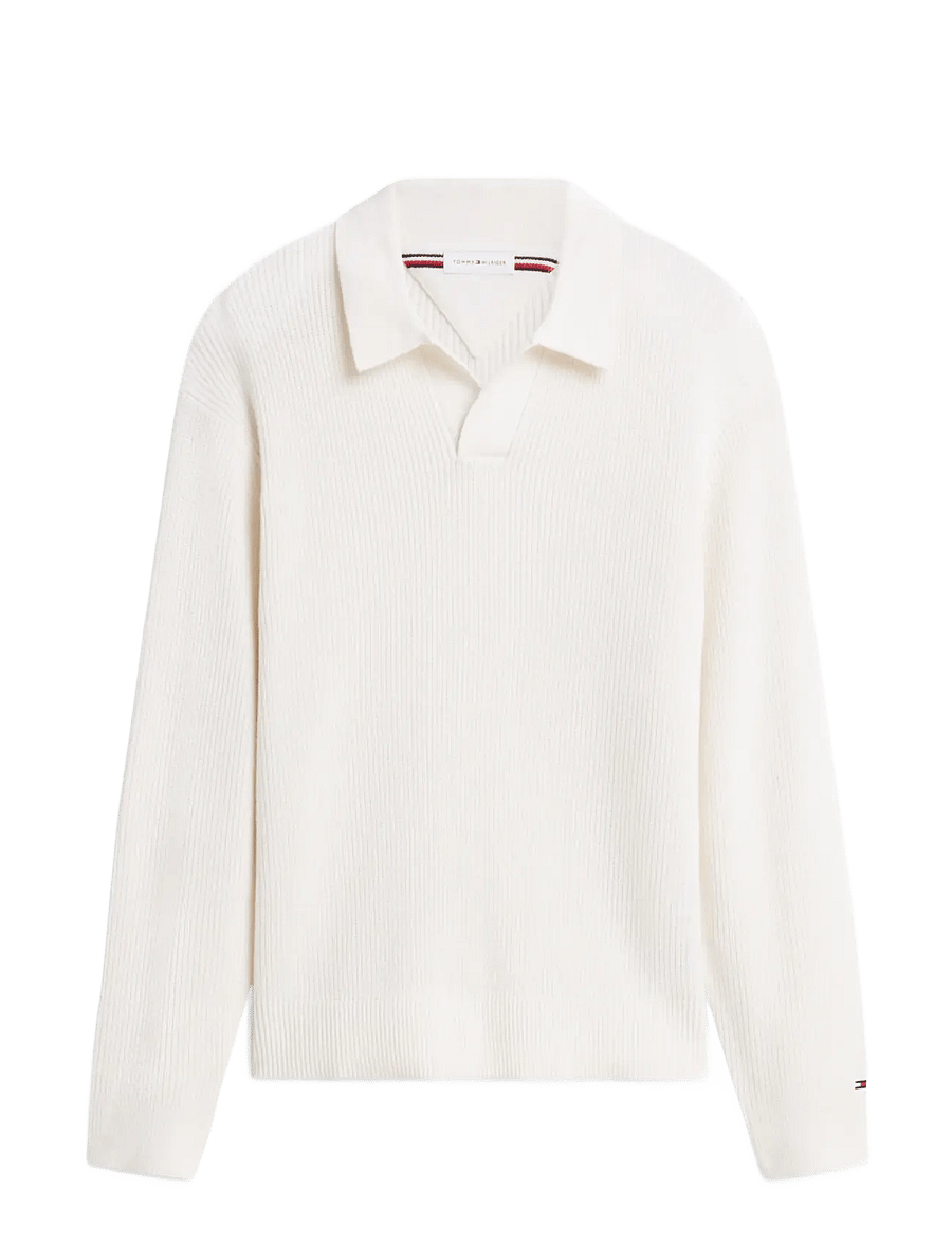 Tommy Hilfiger - FISHERMAN RIB CREW NECK - rundhals - ivory petal - 1