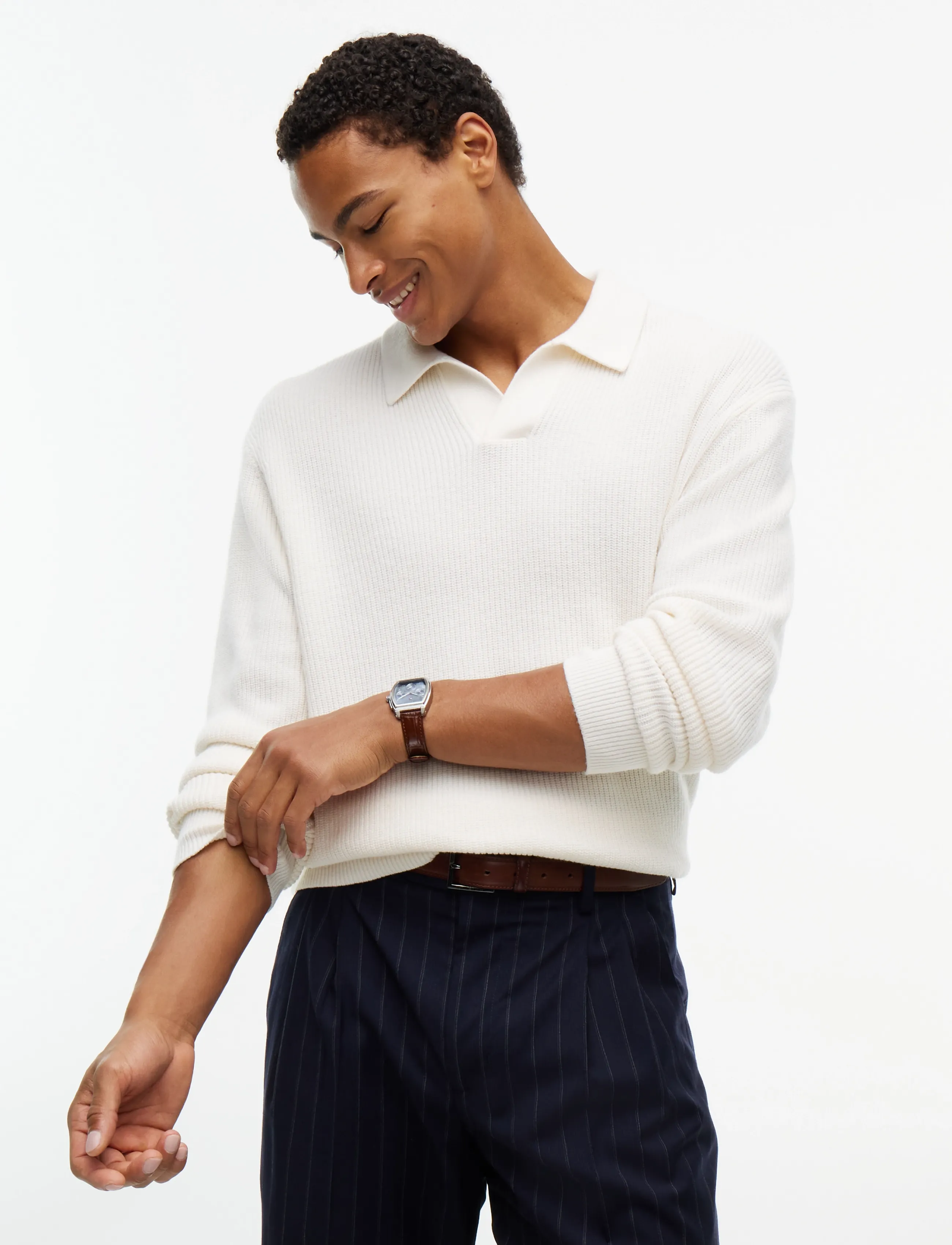 Tommy Hilfiger FISHERMAN RIB CREW NECK - Kleidung - IVORY PETAL / cream
