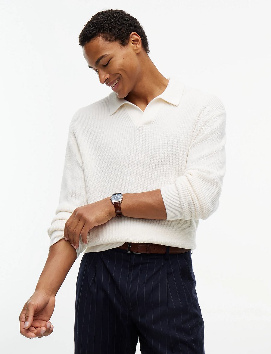 Tommy Hilfiger - FISHERMAN RIB CREW NECK - rundhals - ivory petal - 0