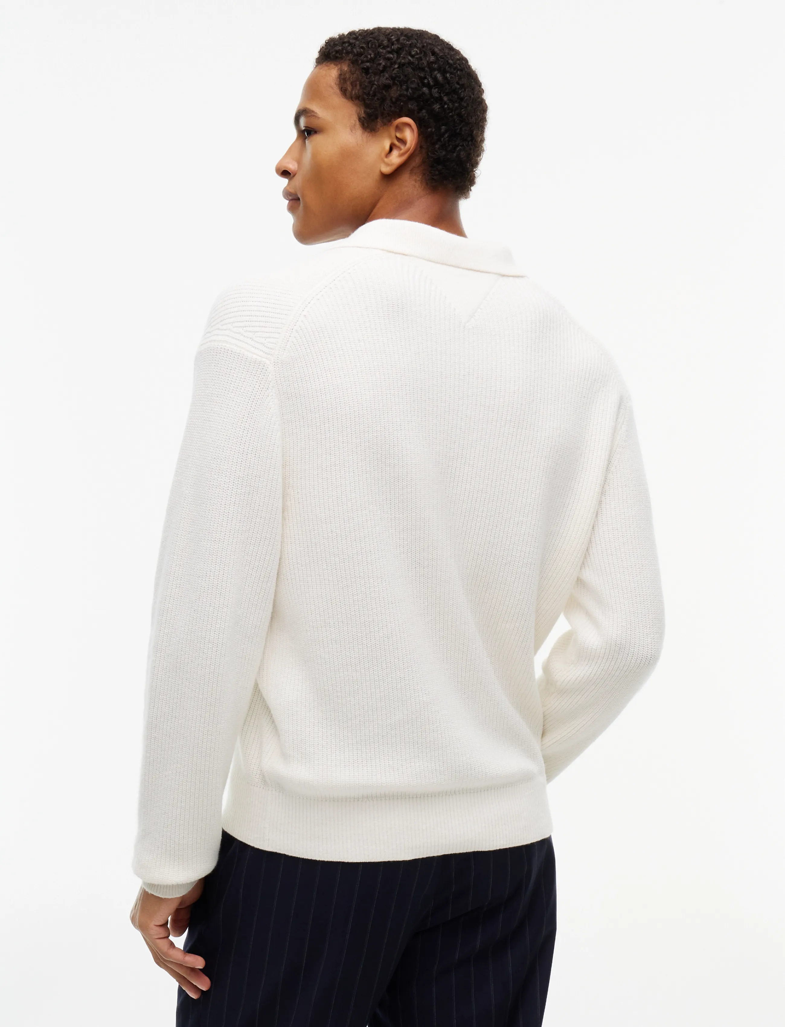 Tommy Hilfiger - FISHERMAN RIB CREW NECK - rundhals - ivory petal - 2