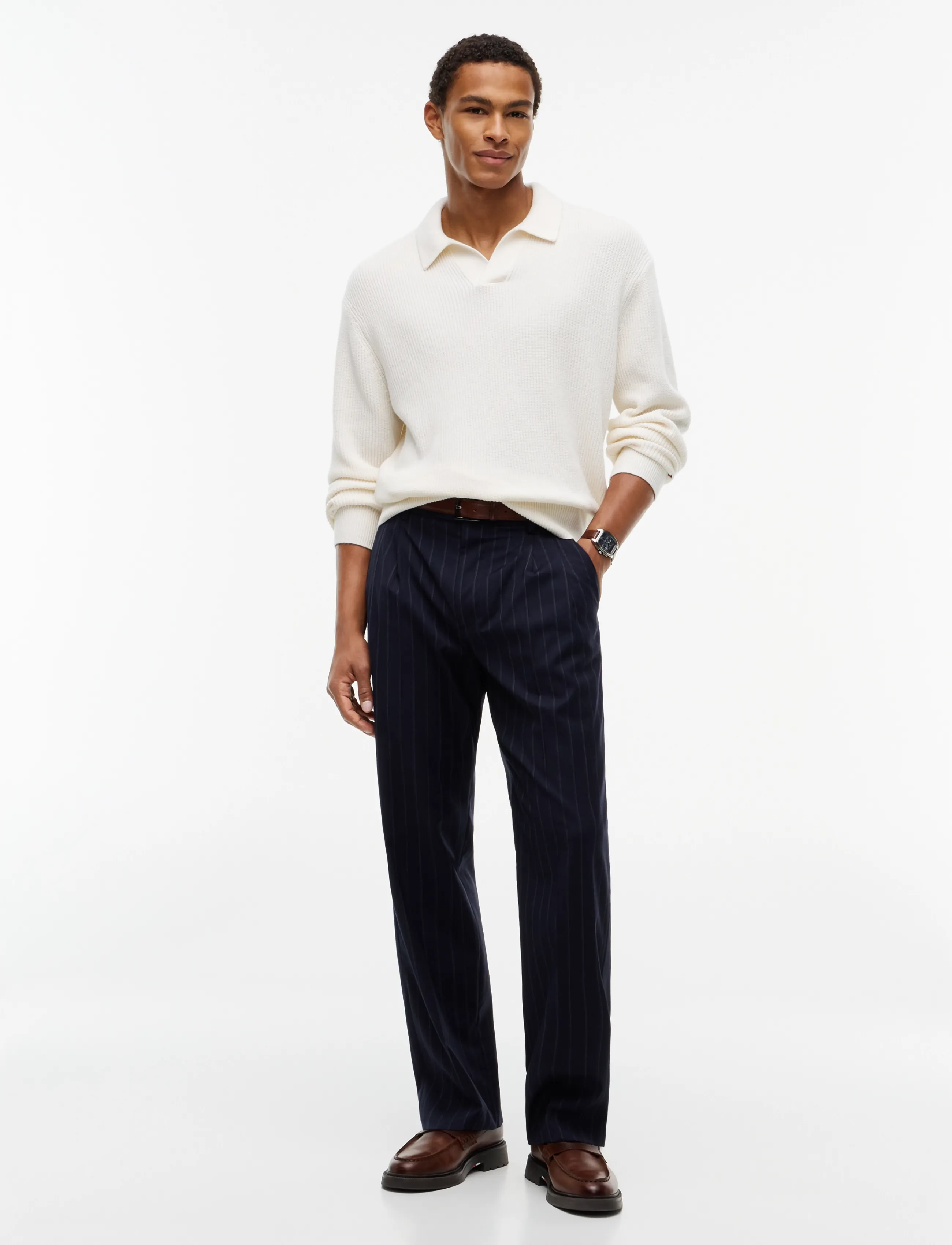 Tommy Hilfiger - FISHERMAN RIB CREW NECK - rundhals - ivory petal - 4