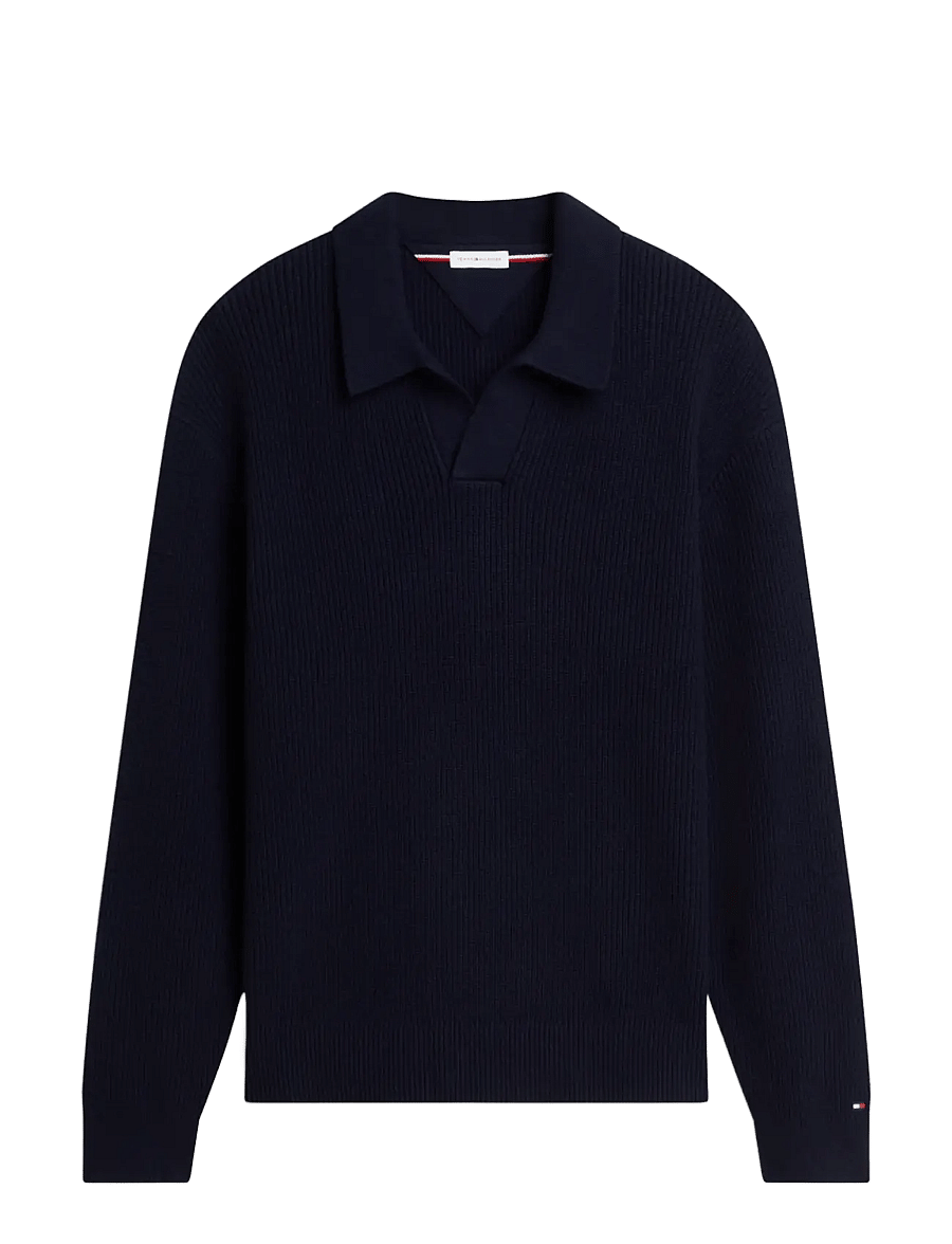 Tommy Hilfiger - FISHERMAN RIB JONNY COLLAR - Ümara kaelusega - navy blue - 1