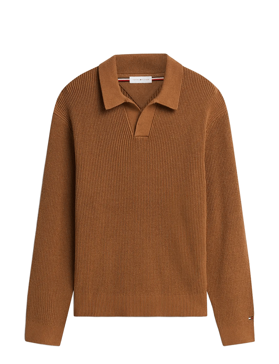 Tommy Hilfiger - FISHERMAN RIB CREW NECK - rundhals - timeless tawny - 1