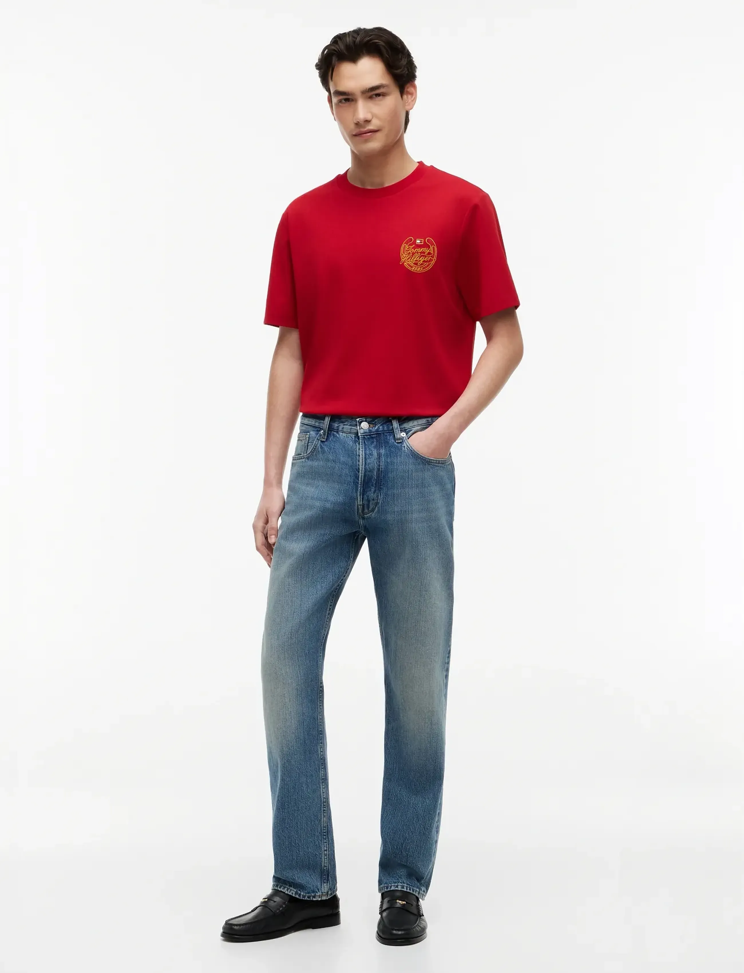 Tommy Hilfiger REGULAR STRAIGHT DOVER TYE BLUE - Tommy Hilfiger - TYE BLUE / blue