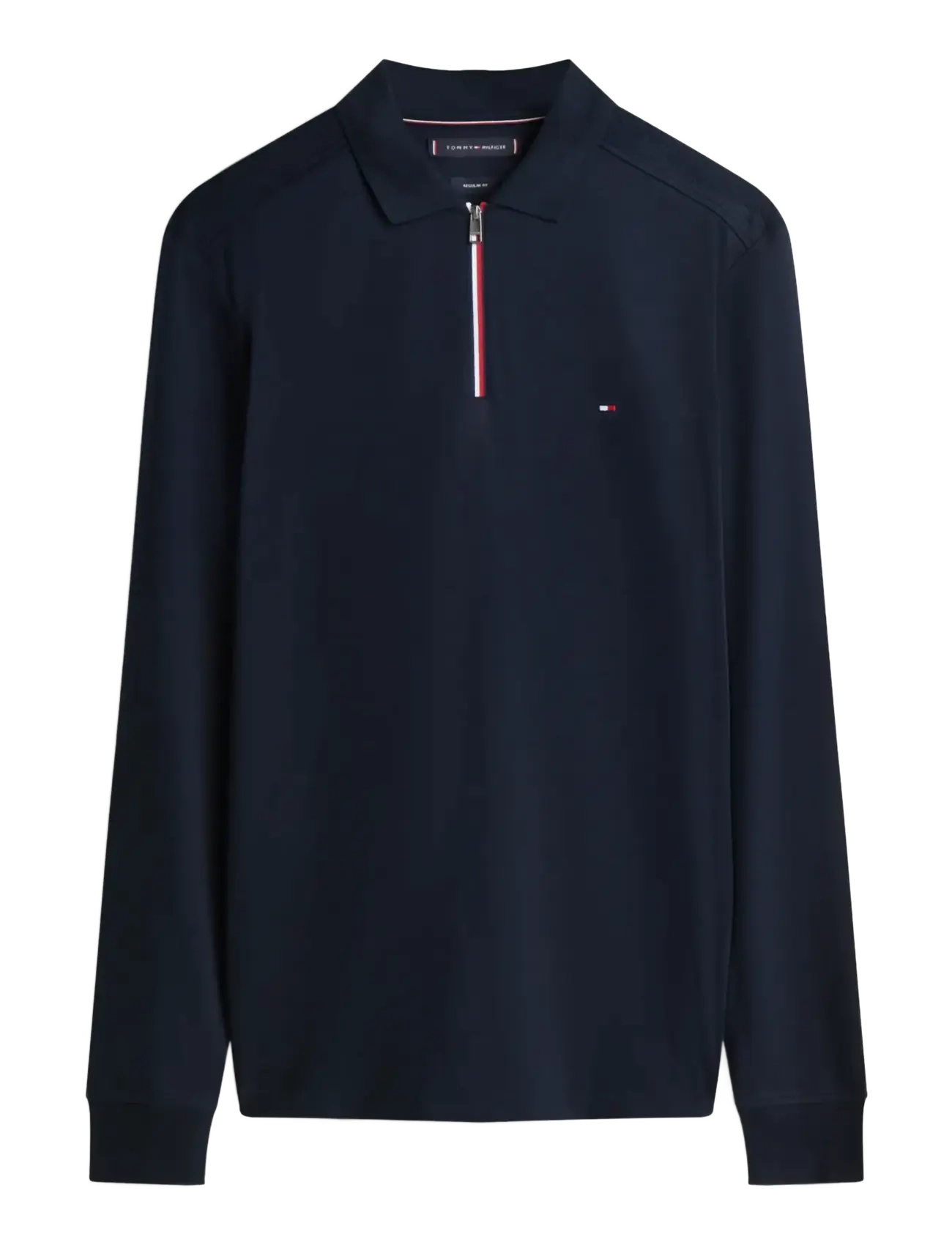 TOMMY HILFIGER Ls Liquid Rwb Zip Reg Polo Navy - M - Herren