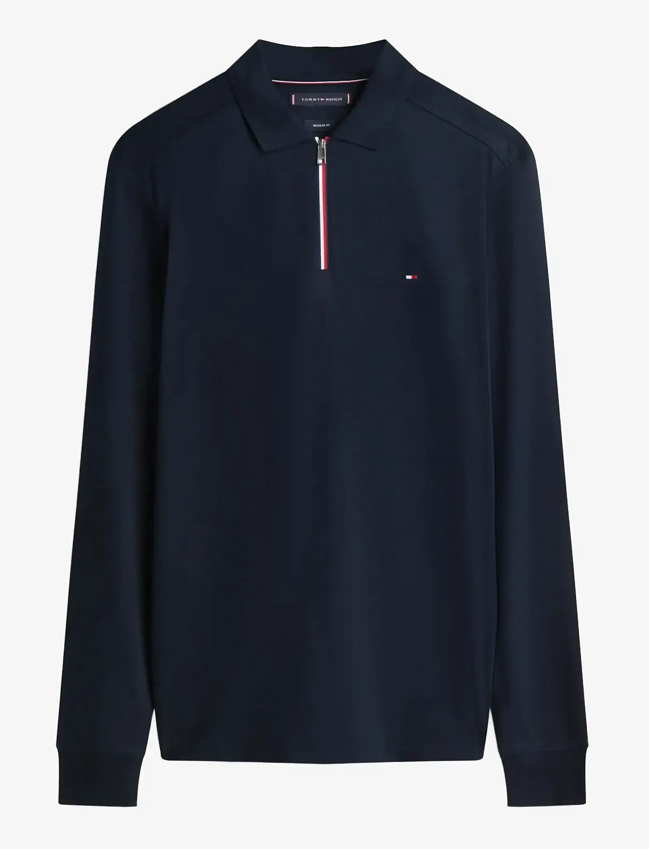 Tommy Hilfiger - LS LIQUID RWB ZIP REG POLO - half zip-trøjer - desert sky - 1