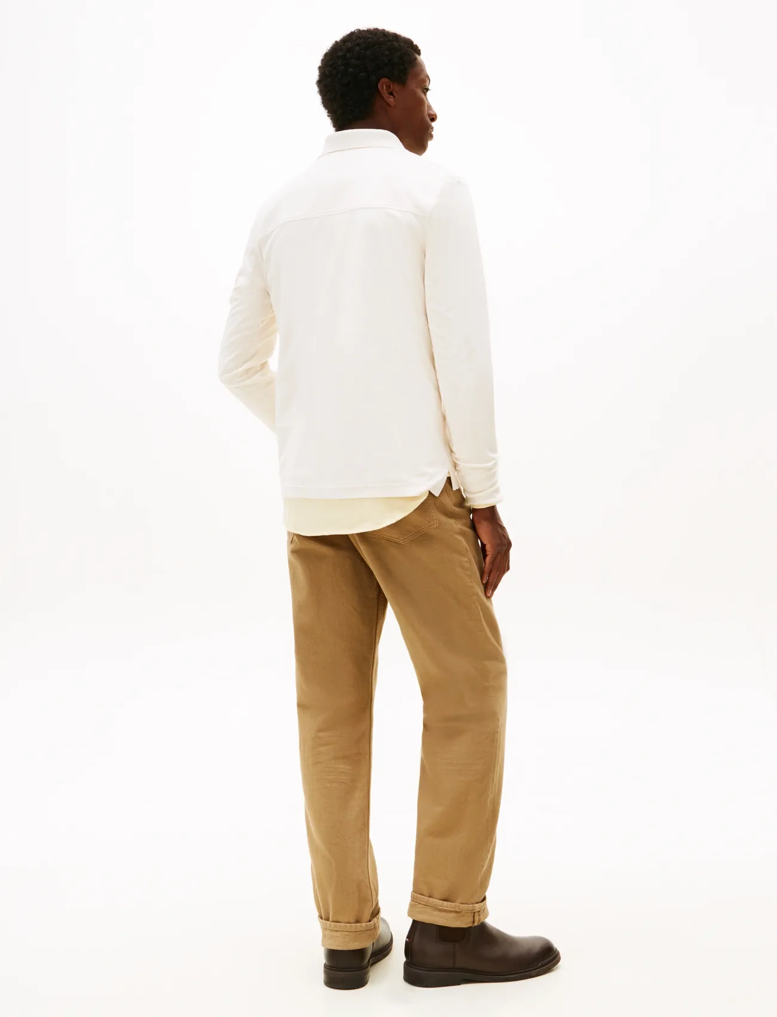 Tommy Hilfiger - LS LIQUID RWB ZIP REG POLO - pikkade varrukatega kootud polosärgid - ivory petal - 3