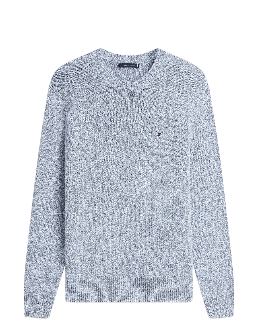 Tommy Hilfiger - TWO TONE BOUCLE CREW NECK - rundhals - blue jean - 1