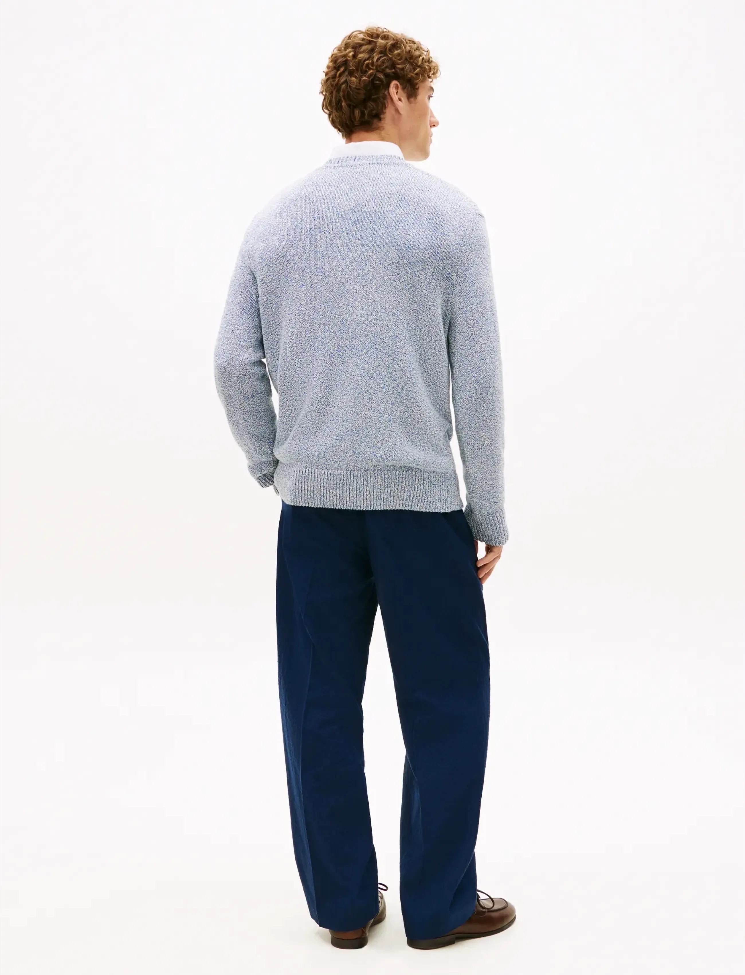 Tommy Hilfiger - TWO TONE BOUCLE CREW NECK - rundhals - blue jean - 2