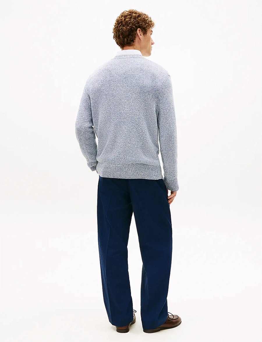 Tommy Hilfiger - TWO TONE BOUCLE CREW NECK - rundhals - blue jean - 2