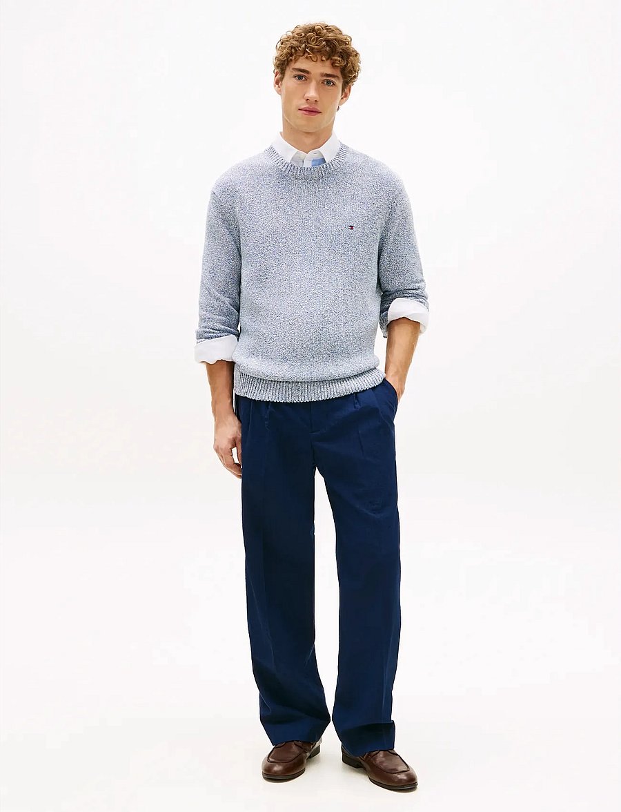 Tommy Hilfiger - TWO TONE BOUCLE CREW NECK - rundhals - blue jean - 3