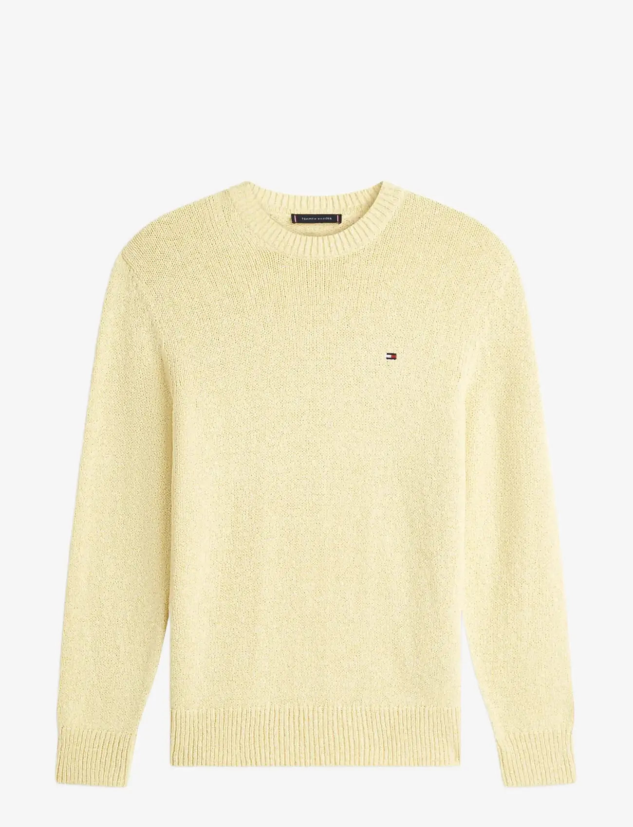 Tommy Hilfiger - TWO TONE BOUCLE CREW NECK - round necks - citronella - 1