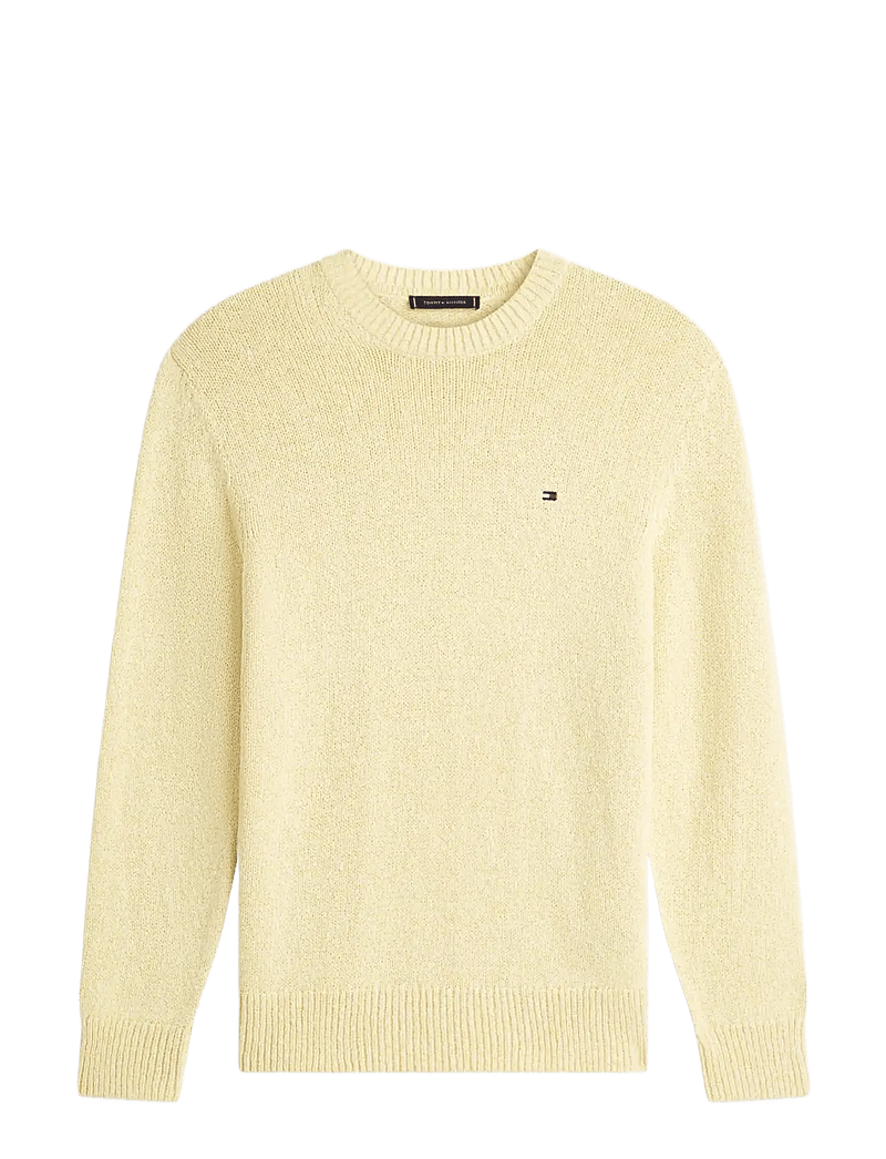 Tommy Hilfiger - TWO TONE BOUCLE CREW NECK - round necks - citronella - 1