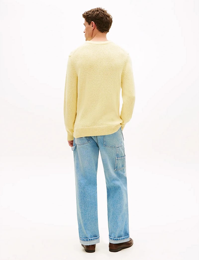 Tommy Hilfiger - TWO TONE BOUCLE CREW NECK - round necks - citronella - 2