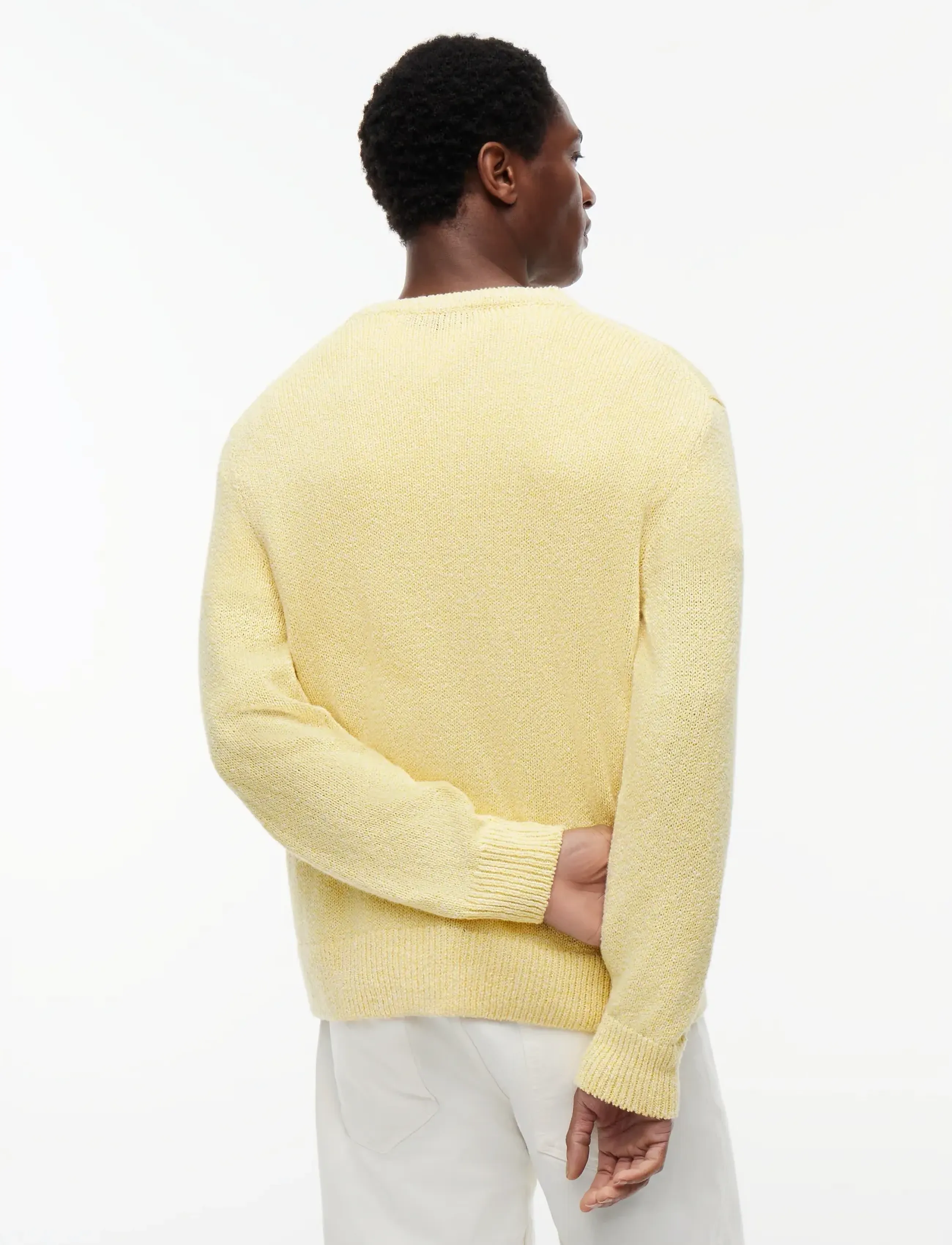 Tommy Hilfiger - TWO TONE BOUCLE CREW NECK - round necks - citronella - 2