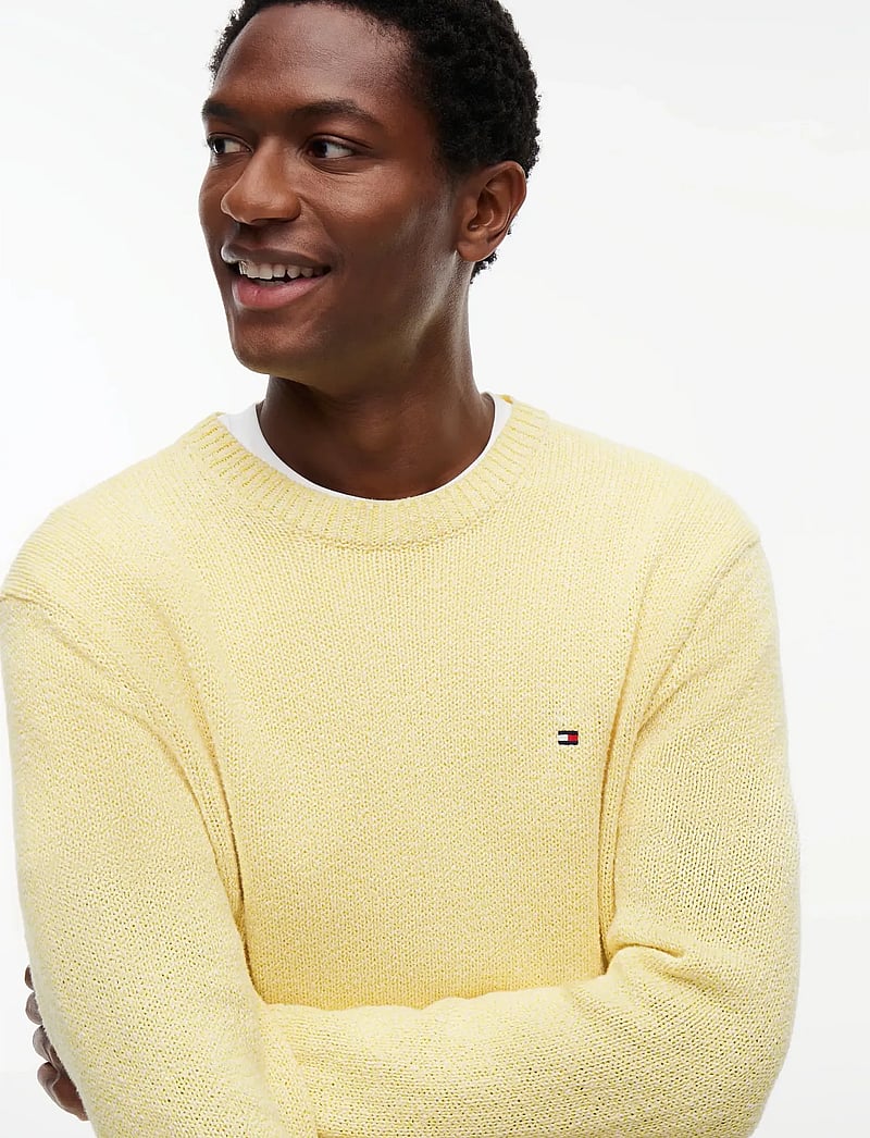 Tommy Hilfiger - TWO TONE BOUCLE CREW NECK - rund hals - citronella - 3