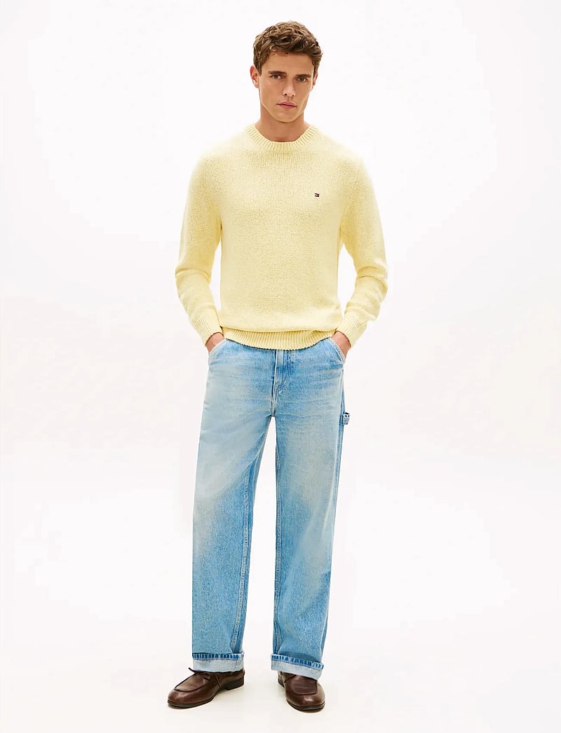 Tommy Hilfiger - TWO TONE BOUCLE CREW NECK - round necks - citronella - 3