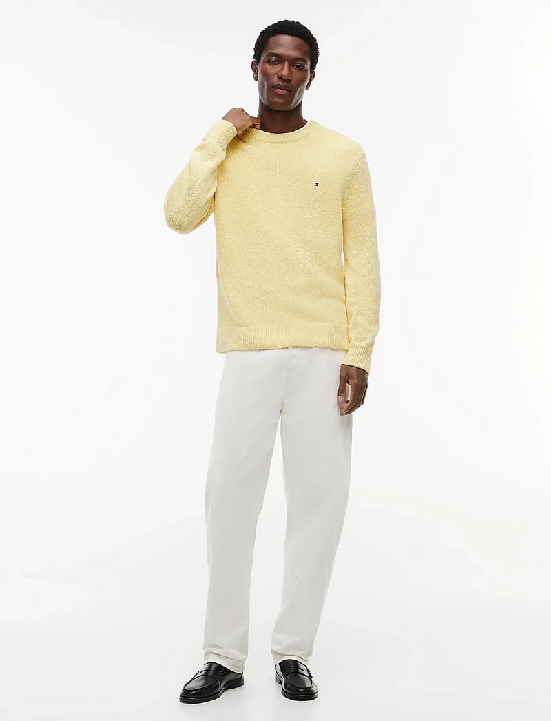 Tommy Hilfiger - TWO TONE BOUCLE CREW NECK - rund hals - citronella - 4