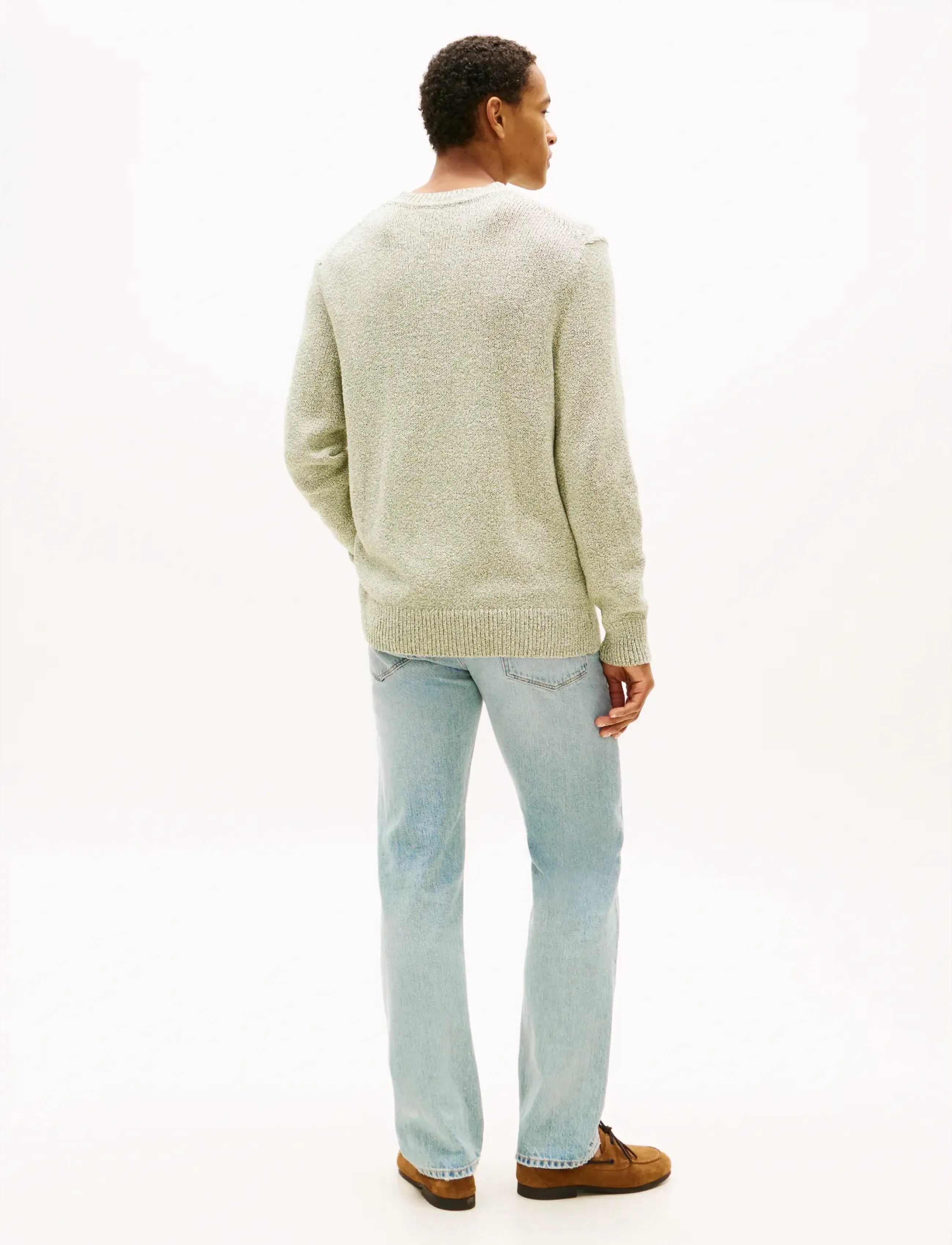 Tommy Hilfiger - TWO TONE BOUCLE CREW NECK - podstawowa odzież z dzianiny - dark artichoke - 2