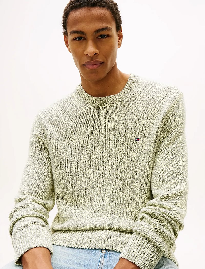 Tommy Hilfiger - TWO TONE BOUCLE CREW NECK - round necks - dark artichoke - 4