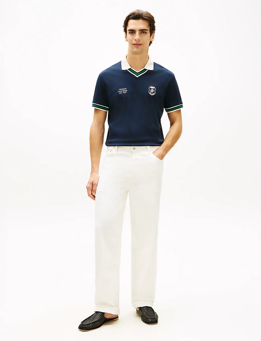 Tommy Hilfiger - V NECK PIQUE RELAXED FIT POLO - lühikeste varrukatega polod - desert sky - 3