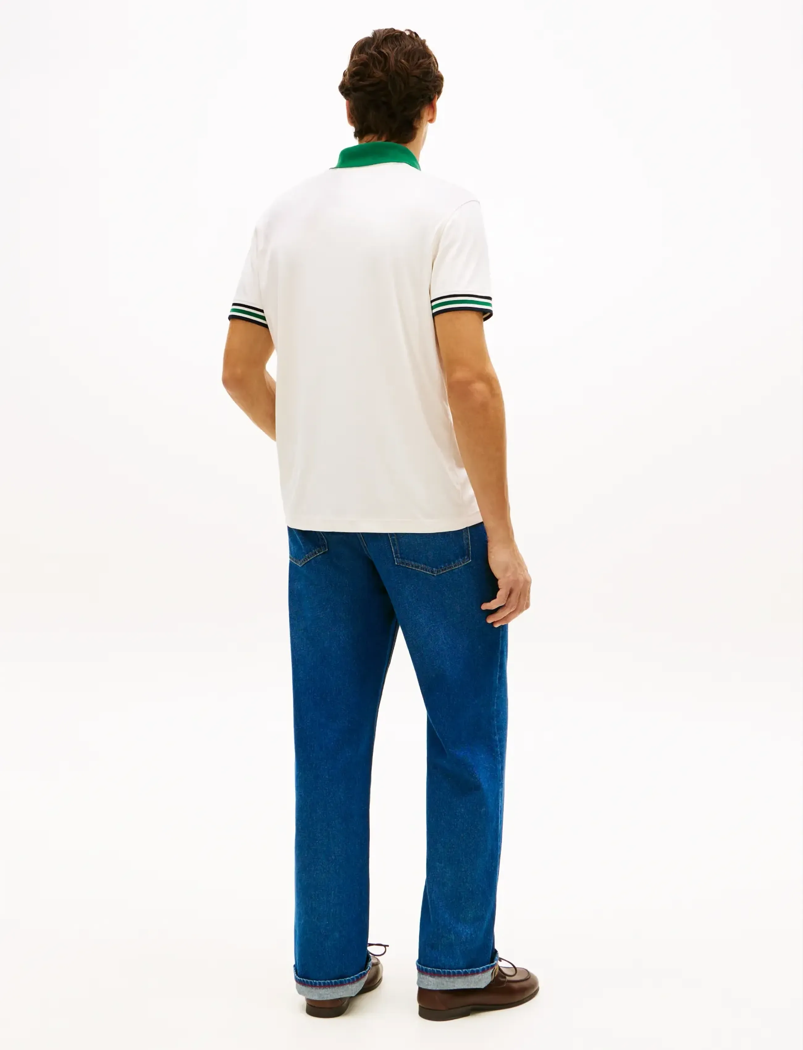 Tommy Hilfiger - V NECK PIQUE RELAXED FIT POLO - kortærmede poloer - ivory petal - 2