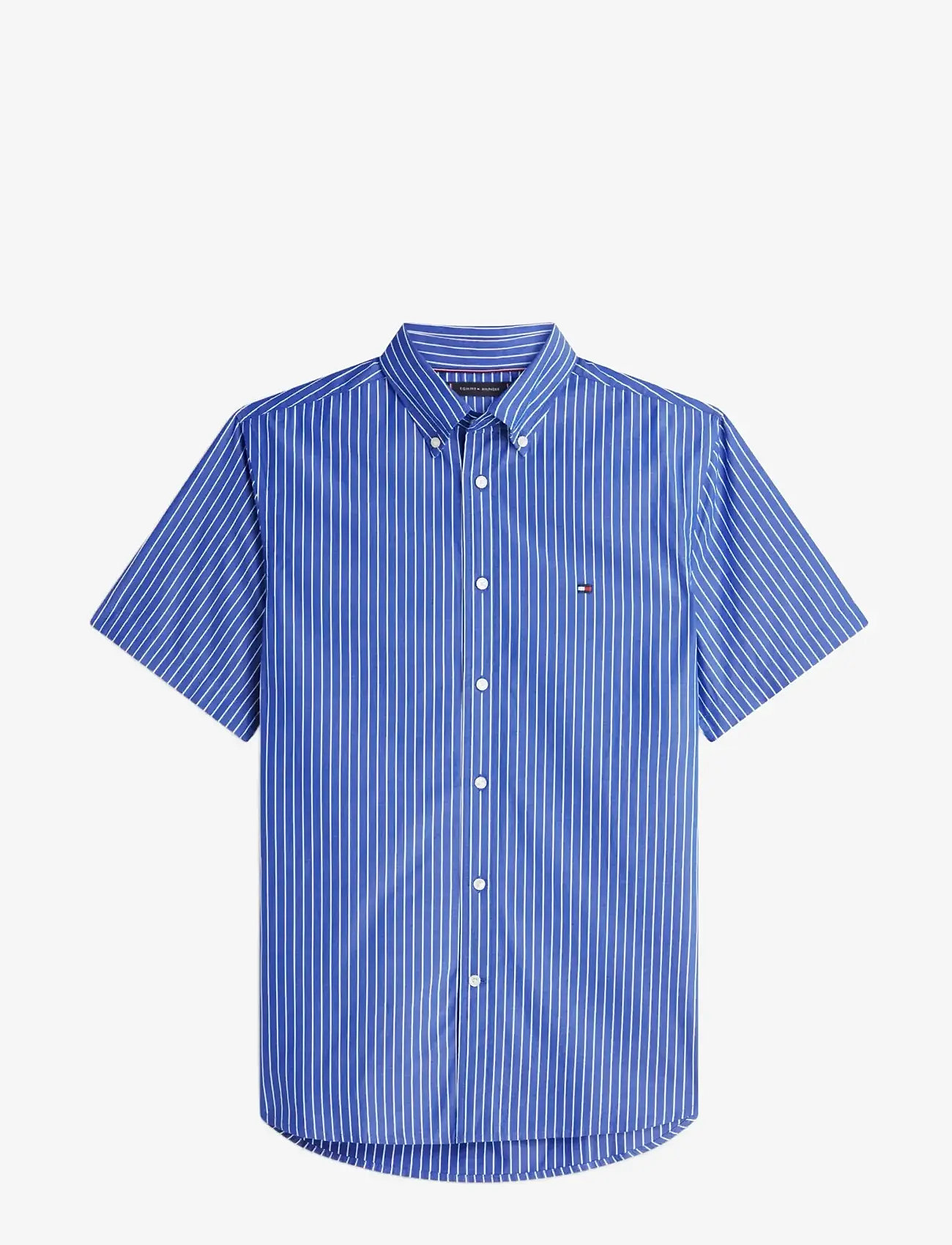 Tommy Hilfiger - FLEX POPLIN STP SS SHIRT - kortærmede skjorter - wedge blue   stripe - 1