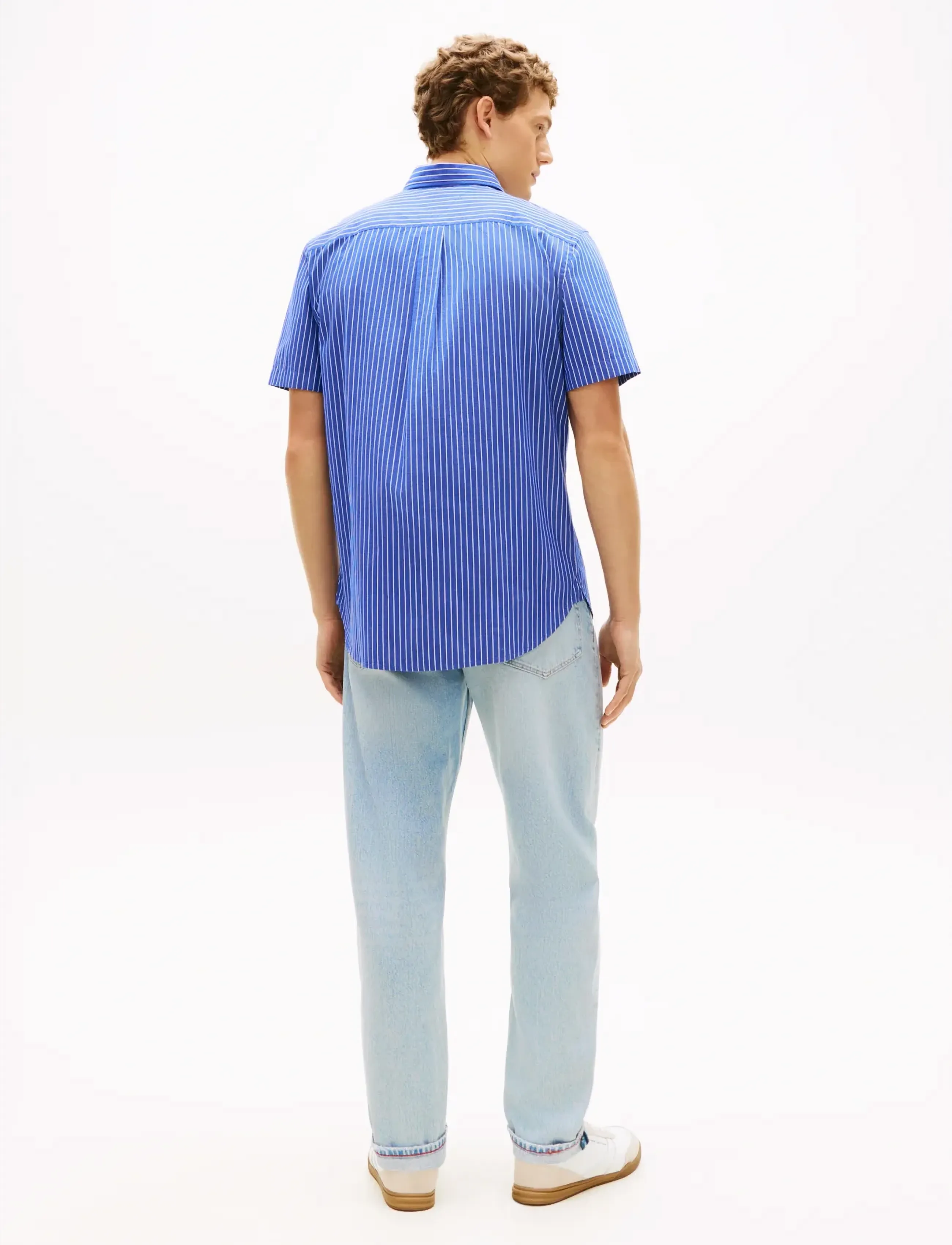 Tommy Hilfiger - FLEX POPLIN STP SS SHIRT - kurzarmhemden - wedge blue   stripe - 2