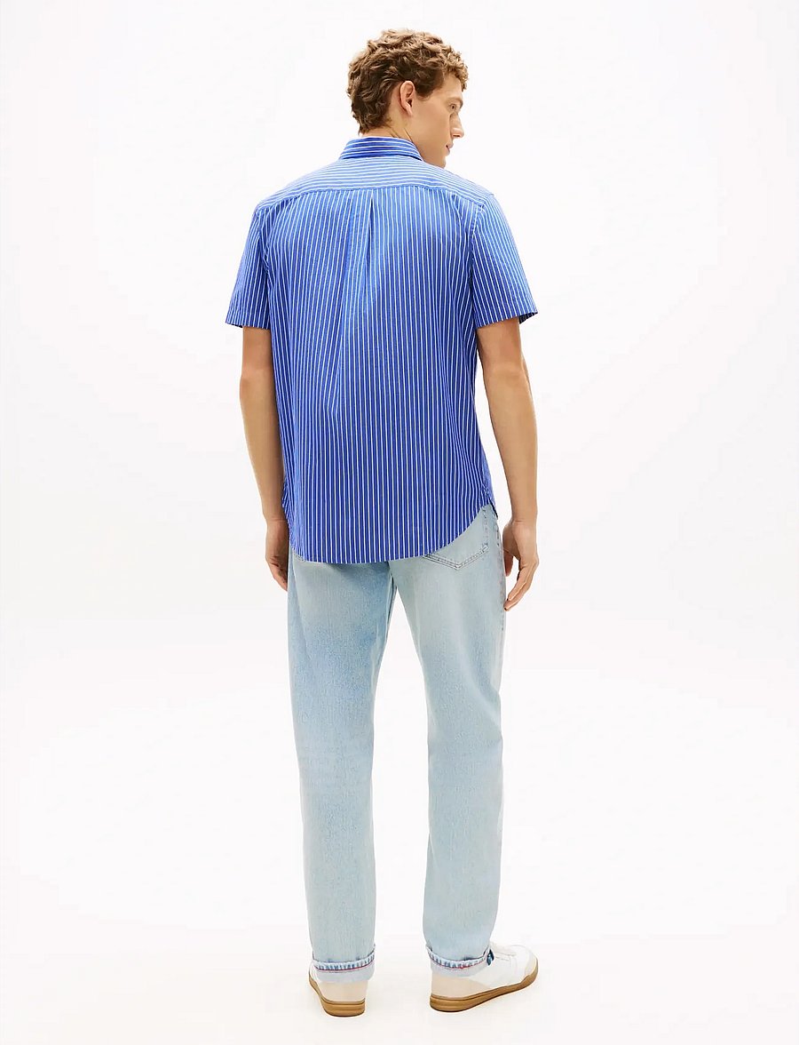 Tommy Hilfiger - FLEX POPLIN STP SS SHIRT - kortærmede skjorter - wedge blue stripe - 2