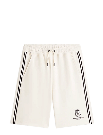 Tommy Hilfiger COUNTRY CLUB CREST SWEATSHORT - Hosen - IVORY PETAL / black