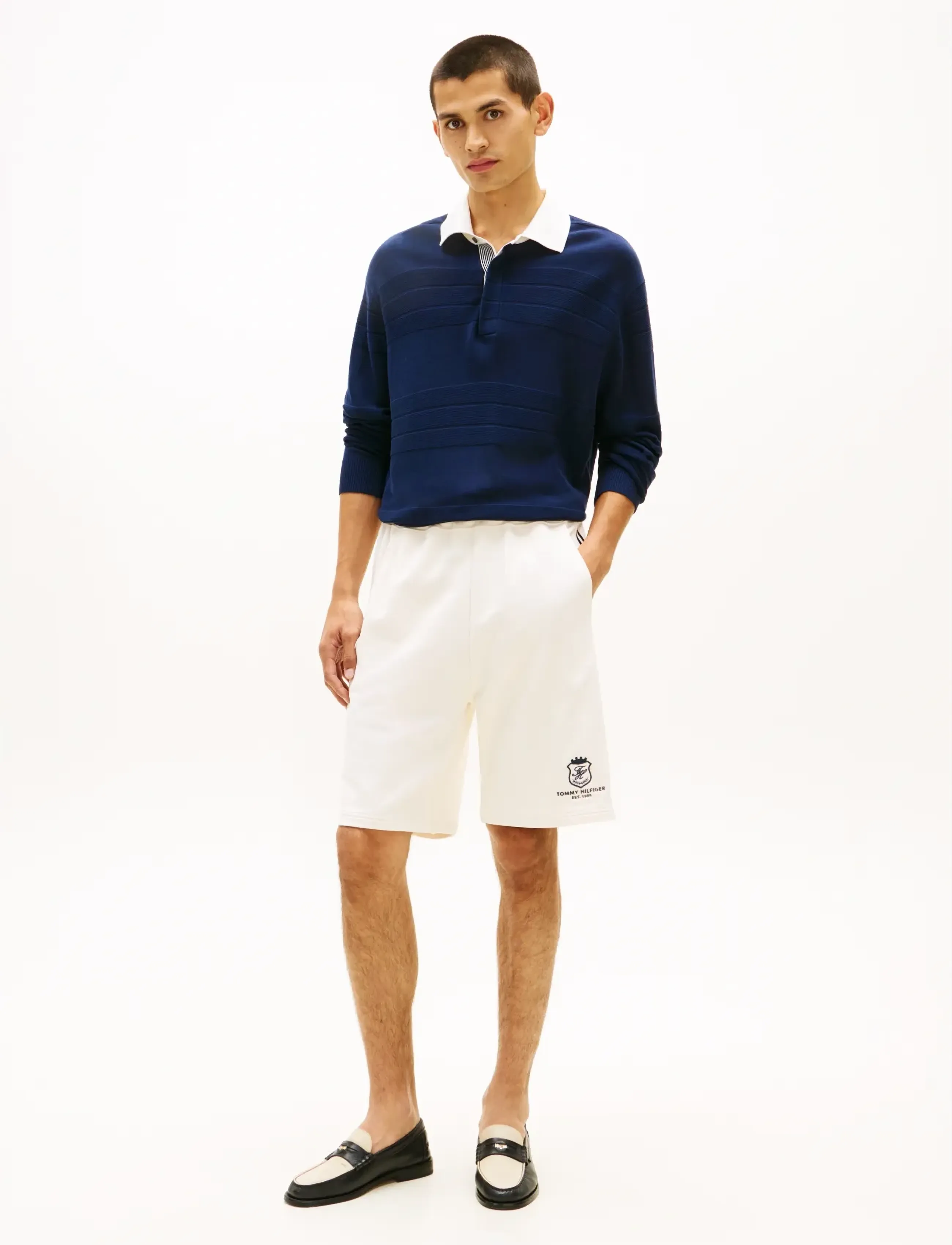 Tommy Hilfiger - COUNTRY CLUB CREST SWEATSHORT - underdele - ivory petal - 3