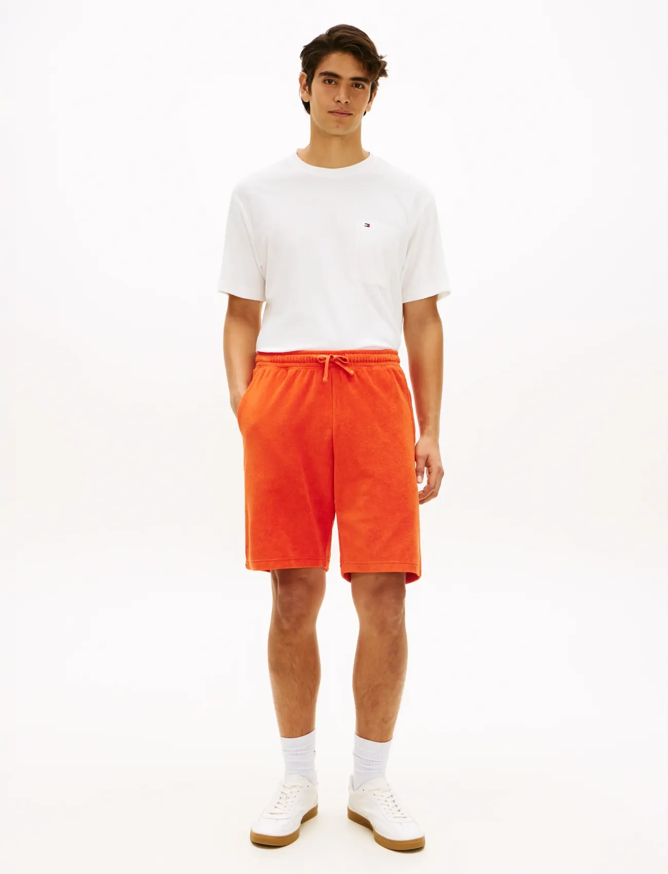 Tommy Hilfiger - TOWELLING SWEATSHORTS - collegeshortsit - brilliant orange - 3