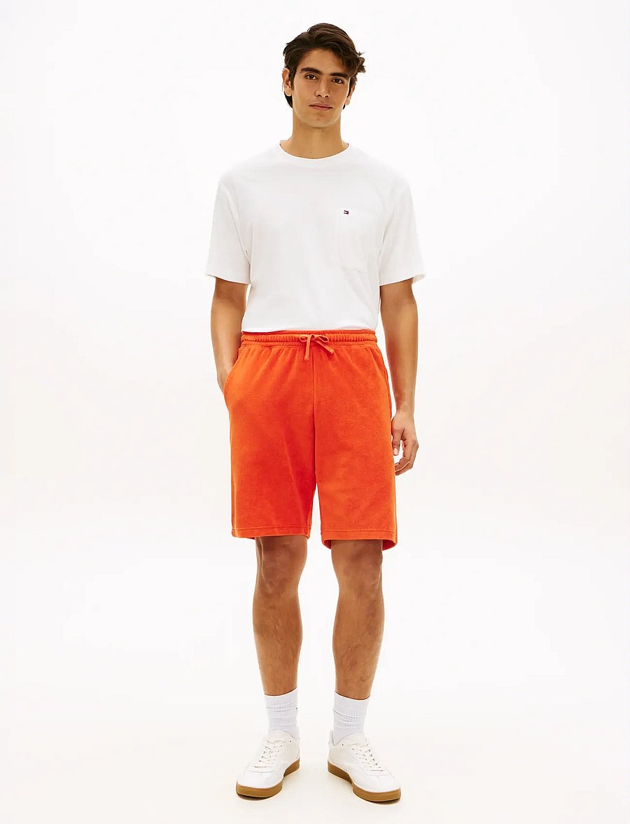 Tommy Hilfiger - TOWELLING SWEATSHORTS - collegeshortsit - brilliant orange - 3