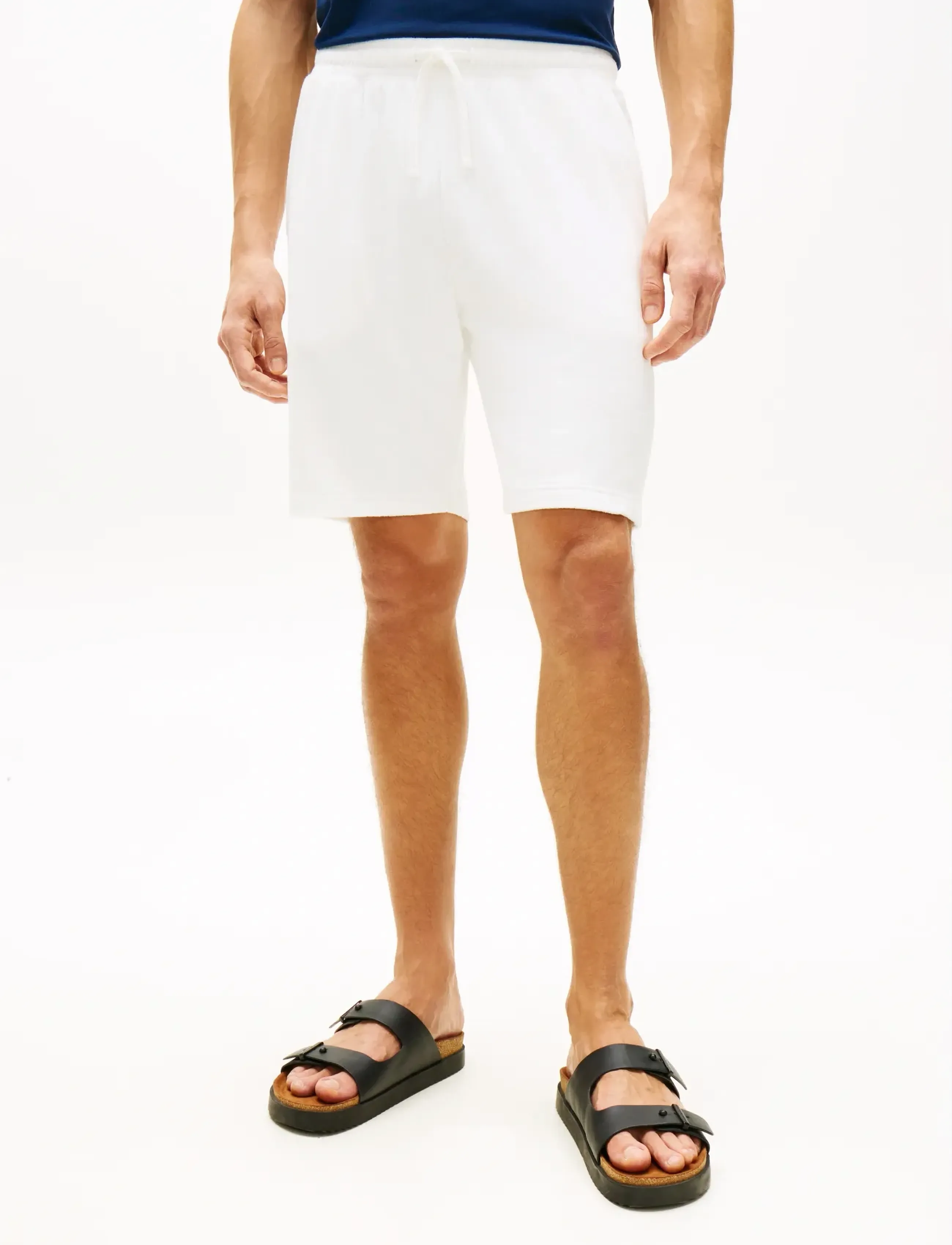 Tommy Hilfiger Towelling Sweatshorts, S, Shorts, Weiß - Sweat Männerswear