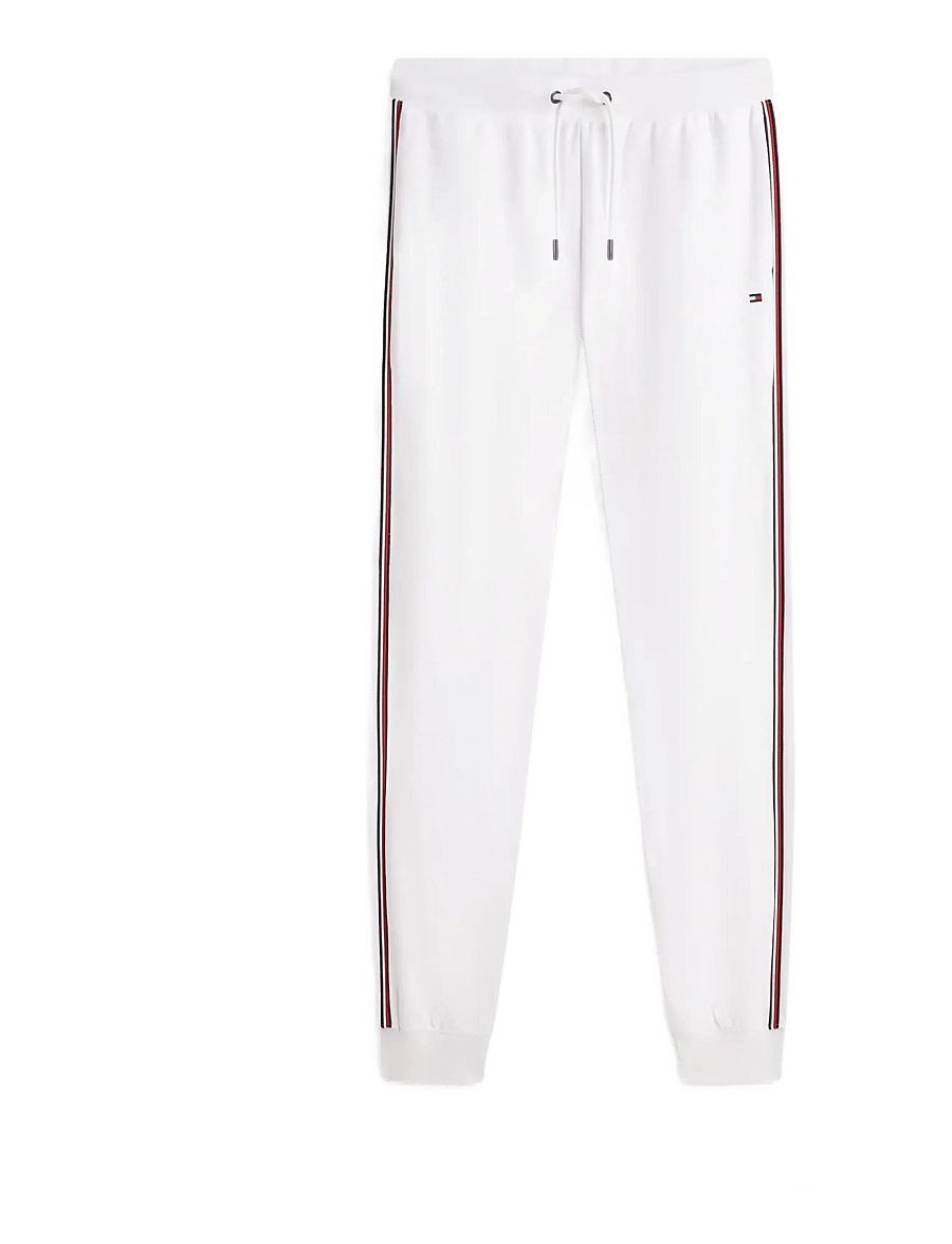 Tommy Hilfiger - GLOBAL STRIPE SWEATPANTS - püksid - white - 1