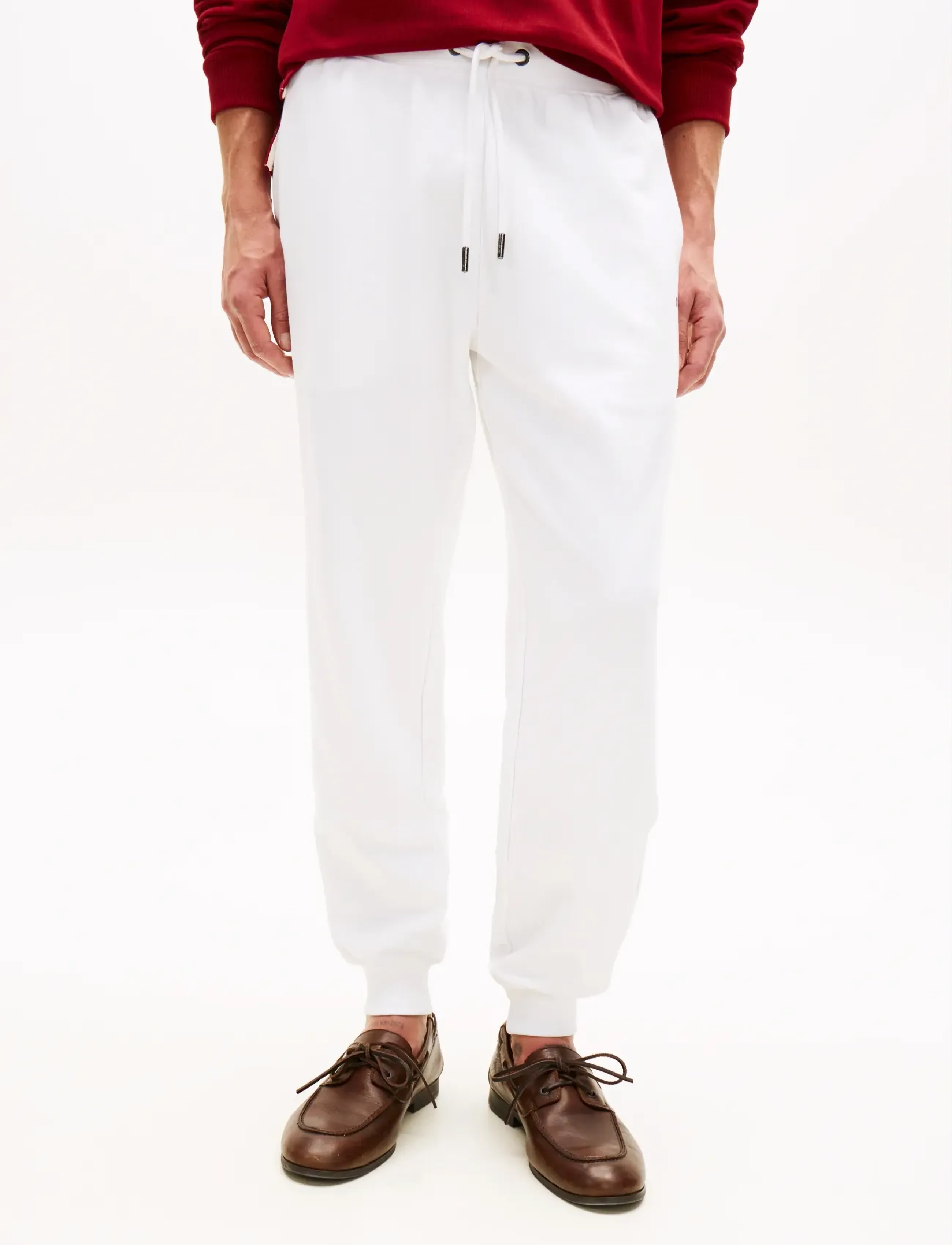 Tommy Hilfiger GLOBAL STRIPE SWEATPANTS - Kleidung - WHITE / white