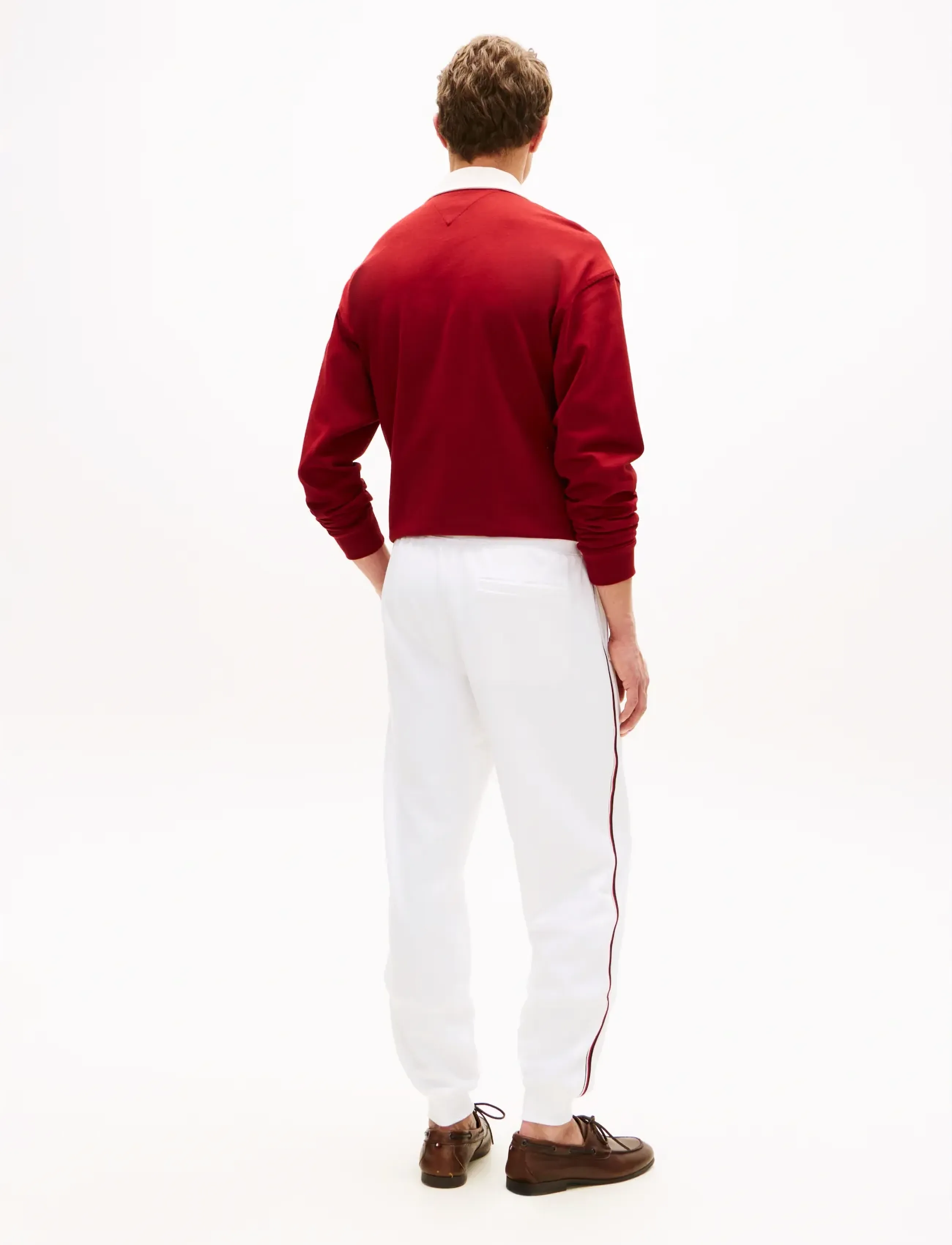 Tommy Hilfiger - GLOBAL STRIPE SWEATPANTS - püksid - white - 2