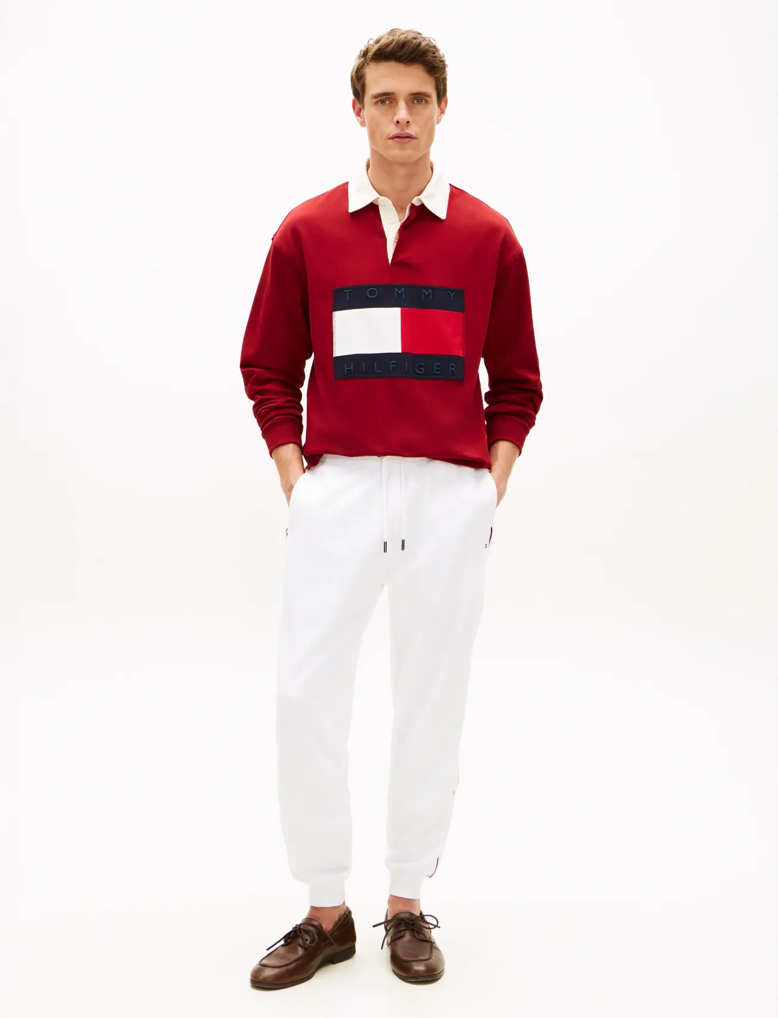 Tommy Hilfiger - GLOBAL STRIPE SWEATPANTS - pants - white - 3