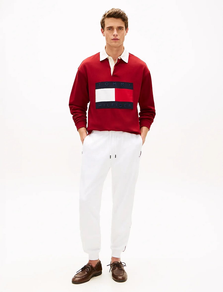 Tommy Hilfiger - GLOBAL STRIPE SWEATPANTS - püksid - white - 3