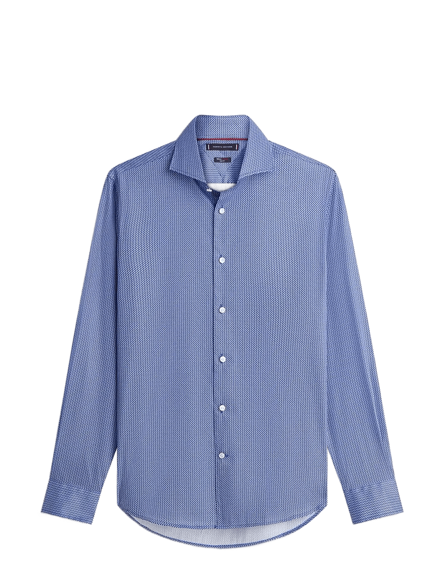 Tommy Hilfiger - DC FLEX COLLAR MINI TEXTURE - hemden mit muster - carbon navy - 1