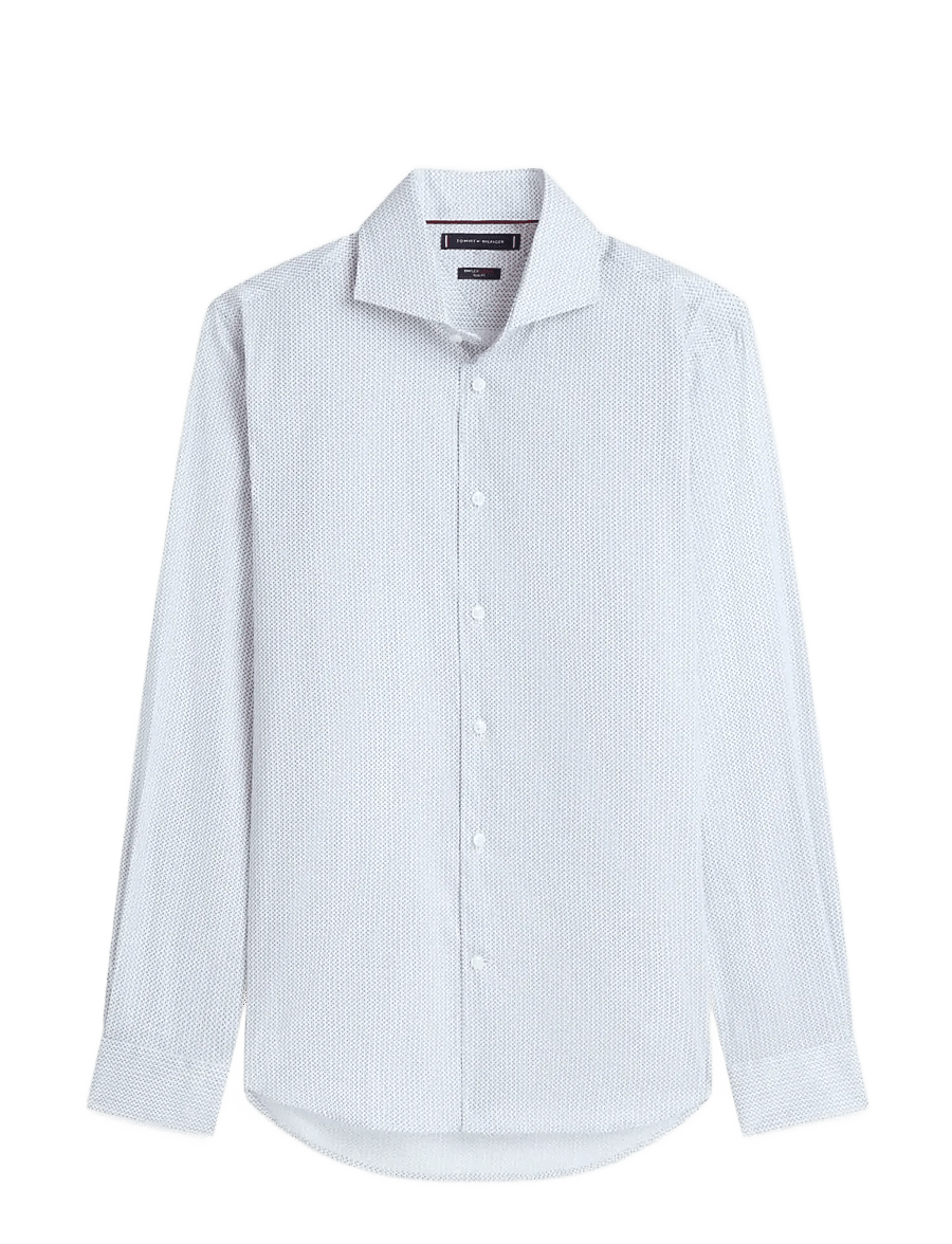 Tommy Hilfiger - DC FLEX COLLAR MINI TEXTURE - skjorter med mønster - sweet blue - 1